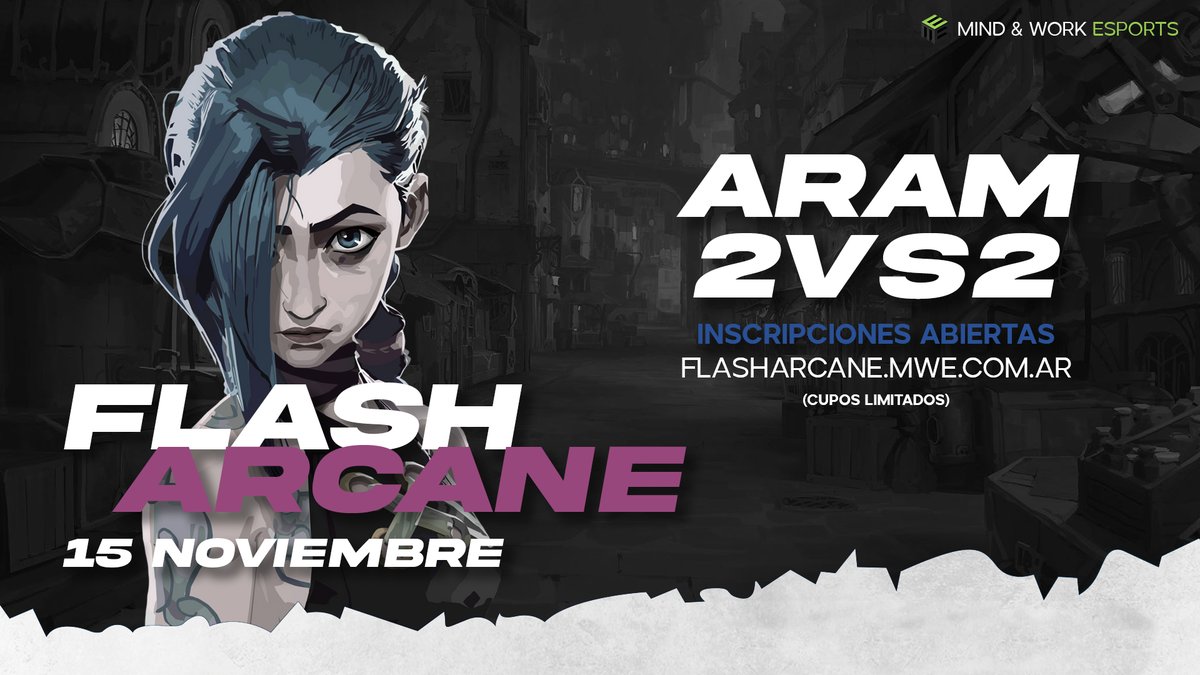 MWE_LATAM's tweet photo. Estamos tan manijas con Arcane, que creamos un torneo exclusivo para creadores de LoL, en modo ARAM 2vs2, inspirado en el universo de la serie  🌌

inscribite en https://t.co/eNz1ZfpKet y sumate a esta experiencia. ⚔️✨

¿Qué creador debería participar? Mencionalo 👇 https://t.co/0UK0Pifc7B