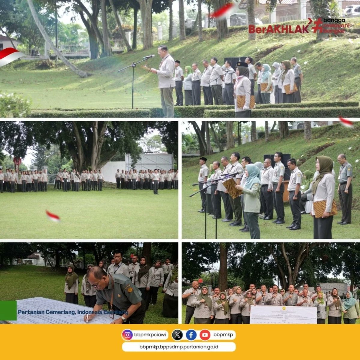 ppmkpciawi's tweet photo. #SobaTani, hari ini pegawai BBPMKP mengikuti upacara peringatan Hari Pahlawan. Peringatan ini dilanjutkan dengan penandatanganan Pakta Integritas oleh seluruh pegawai.
Selamat Hari Pahlawan 10 November 2024! ๐ฎ๐ฉ
#HariPahlawan #Kementan #PaktaIntegritas #BBPMKP https://t.co/F9SWnZm92A