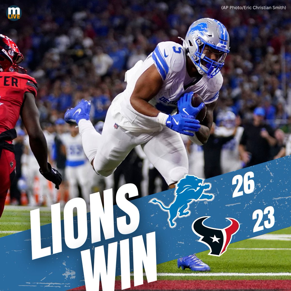 MLive's tweet photo. What a comeback! #GRIT #DetroitLions https://t.co/TWjY7XJZoN