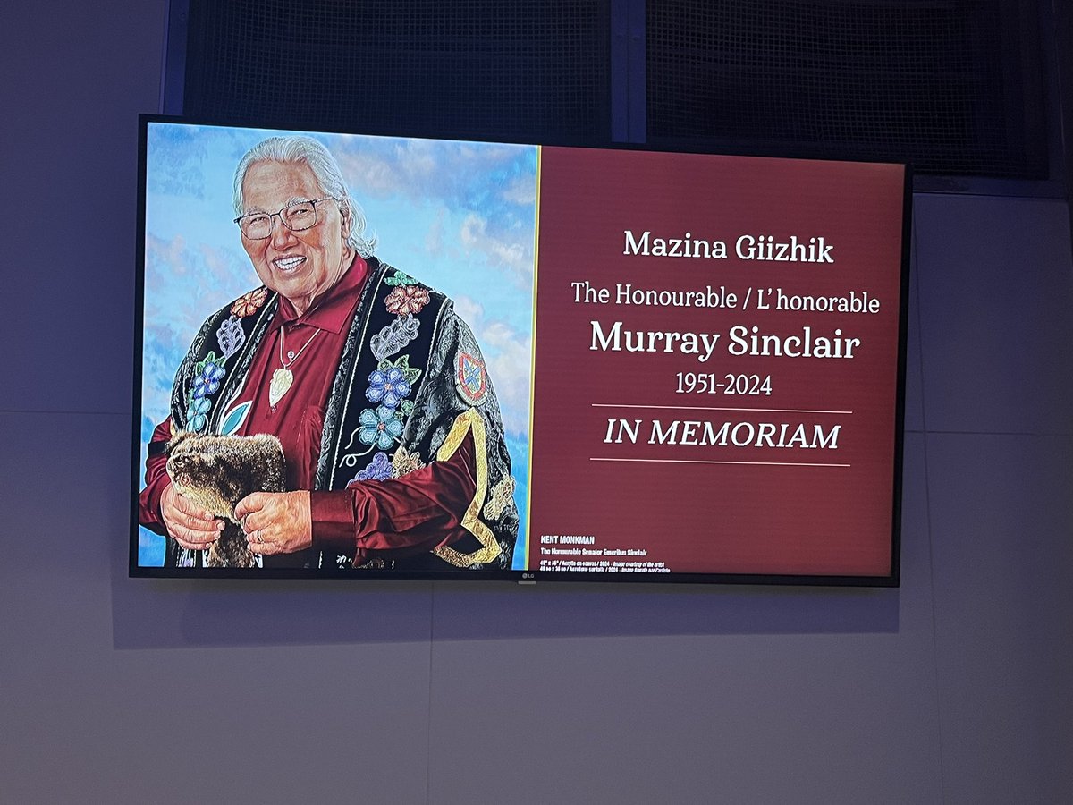 Greatful to be gathered with community today to celebrate the life of Murray Sinclair in Winnipeg. As Wab Kinew said, we may have lost our teacher but not his teachings, and we now have the responsibility to uphold them and continue to push for peace, justice, reconciliation.