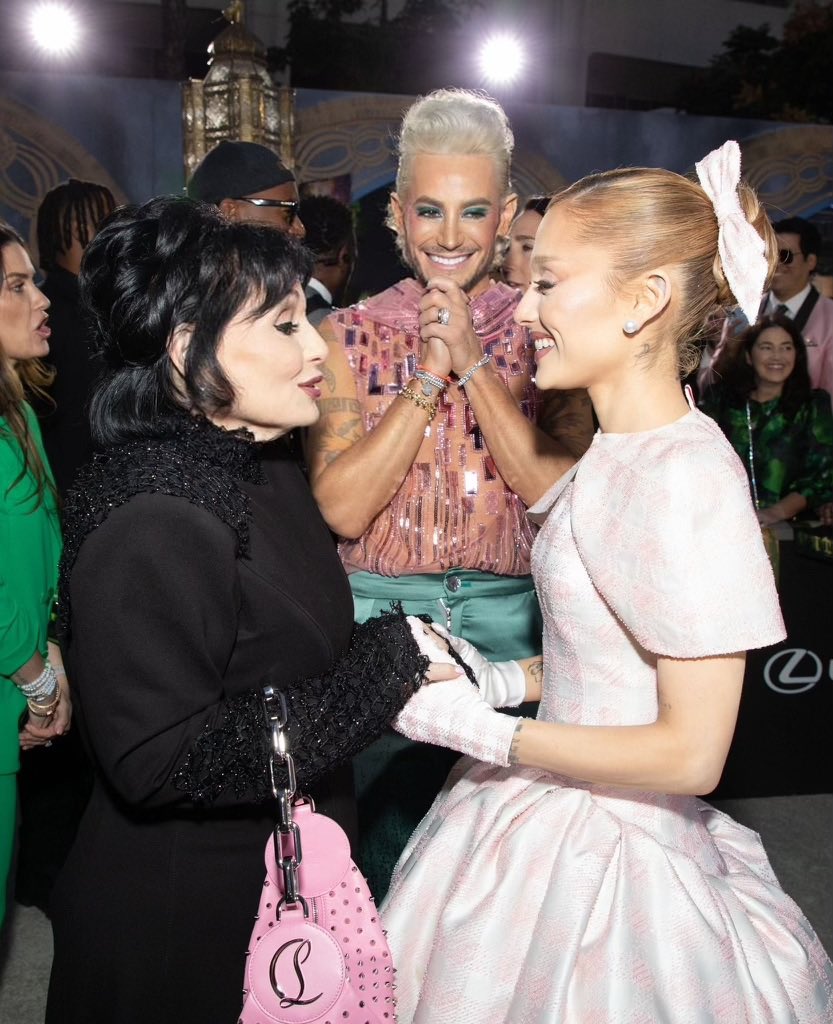 FrankieJGrande's tweet photo. From the moment I came home from college and told you about this new musical called Wicked, after seeing it in previews, to us running backstage with Kristin Chenoweth and Idina Menzel when you were 10 years old at the Gershwin theatre to you telling me you were being cast as Glinda and we started sobbing on the bathroom floor to this unbelievable premiere moment in Los Angeles. I am so happy, excited, and overjoyed to say that you are Glinda the good. I am so proud of you and I love you so much. This journey has been beautiful and long and I am so thrilled that very soon the entire world will get to see this finished masterpiece for the ages. 🥹