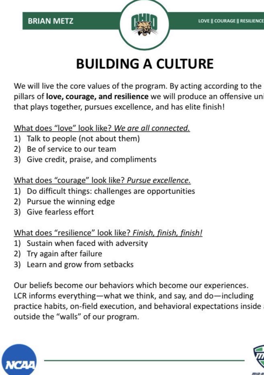 Culture - in order to be great you have to love and live  LCR