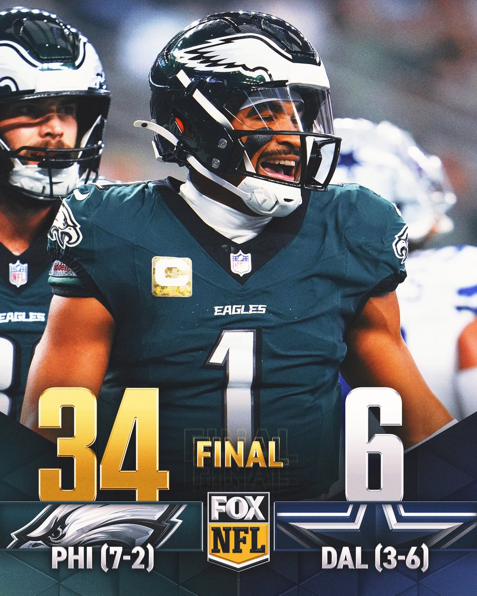 FIVE straight Ws for the <a href="/Eagles/">Philadelphia Eagles</a> after a blowout win over the Cowboys! 

#FlyEaglesFly