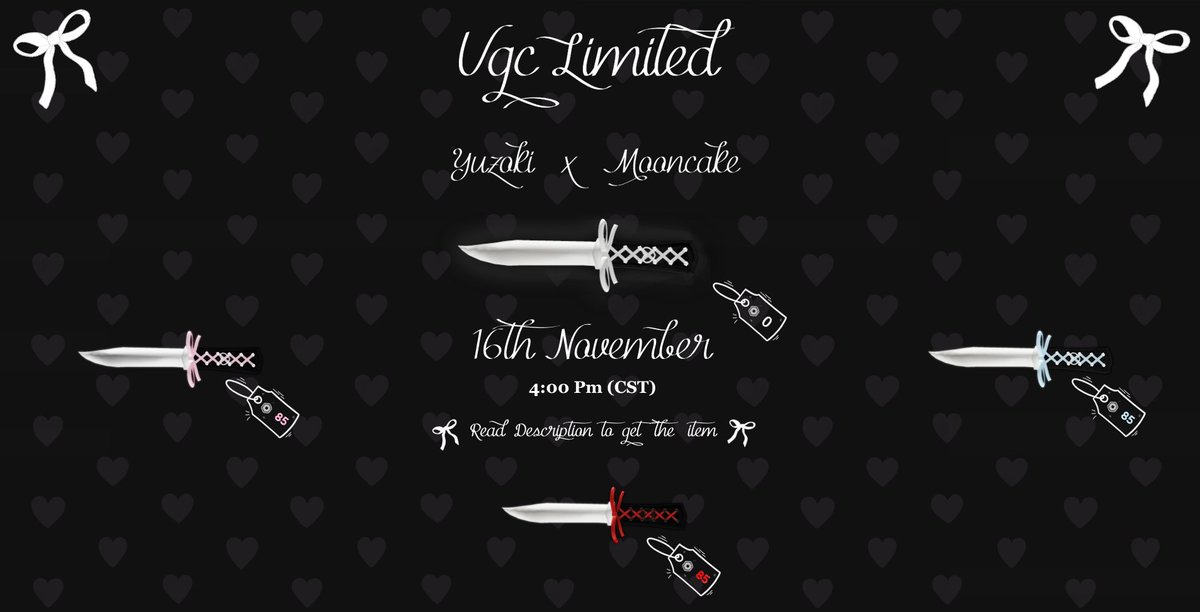 FREE UGC LIMITED (NOVEMBER 16th 4pm cst) 

How to get it:
1. Join These groups
 Yuzoki roblox.com/groups/3762778…
Mooncake roblox.com/groups/3251397…
Laugher roblox.com/groups/1187646…

2. Join this game

Stolen outfit roblox.com/games/14190400…

3. Stay in the game till timer runs out

4.