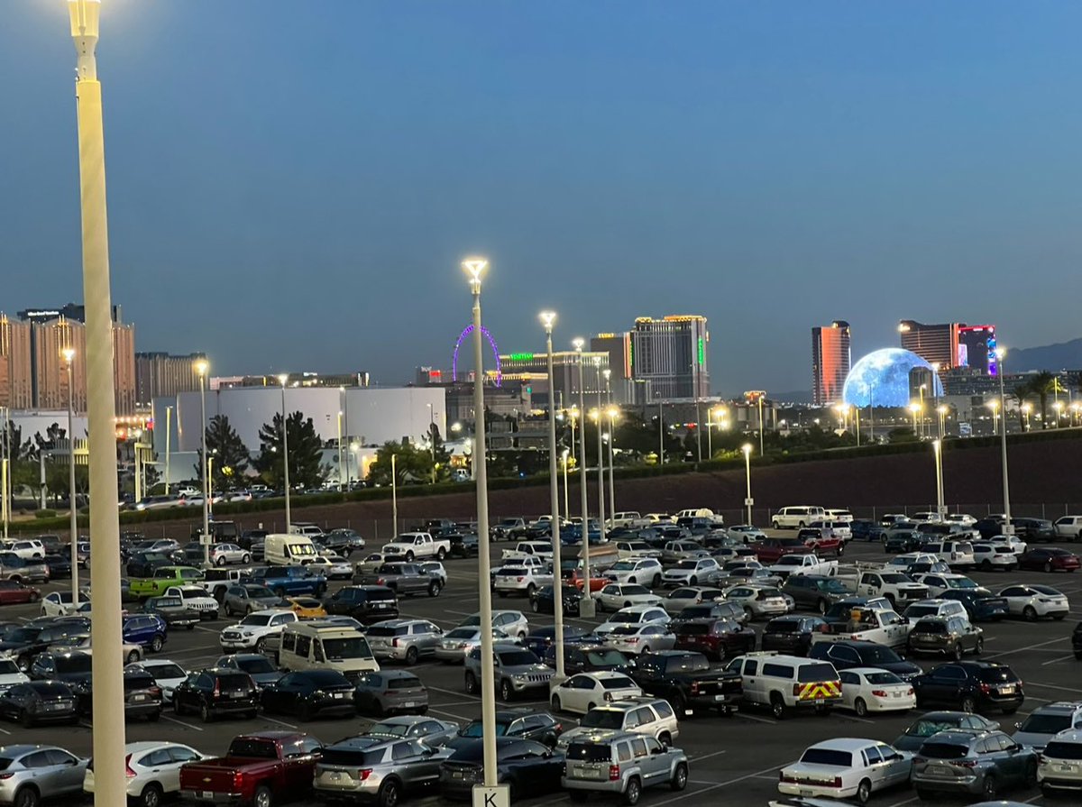 View of the Las Vegas Strip from the airport