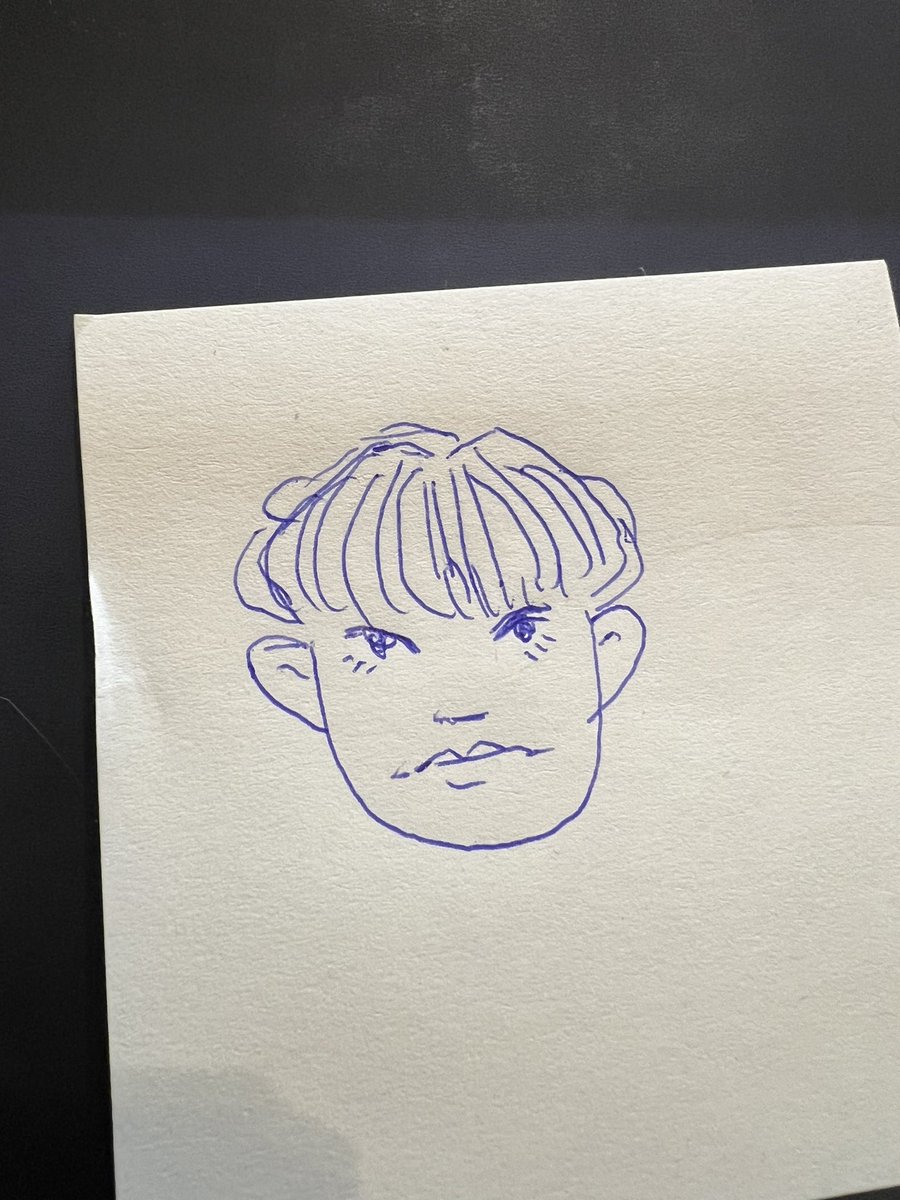 koribeaux's tweet photo. i haven't drawn anything in ages but today i spent 30 seconds drawing this ugly mill with a mushroom cut https://t.co/E2RGZ8kRg3