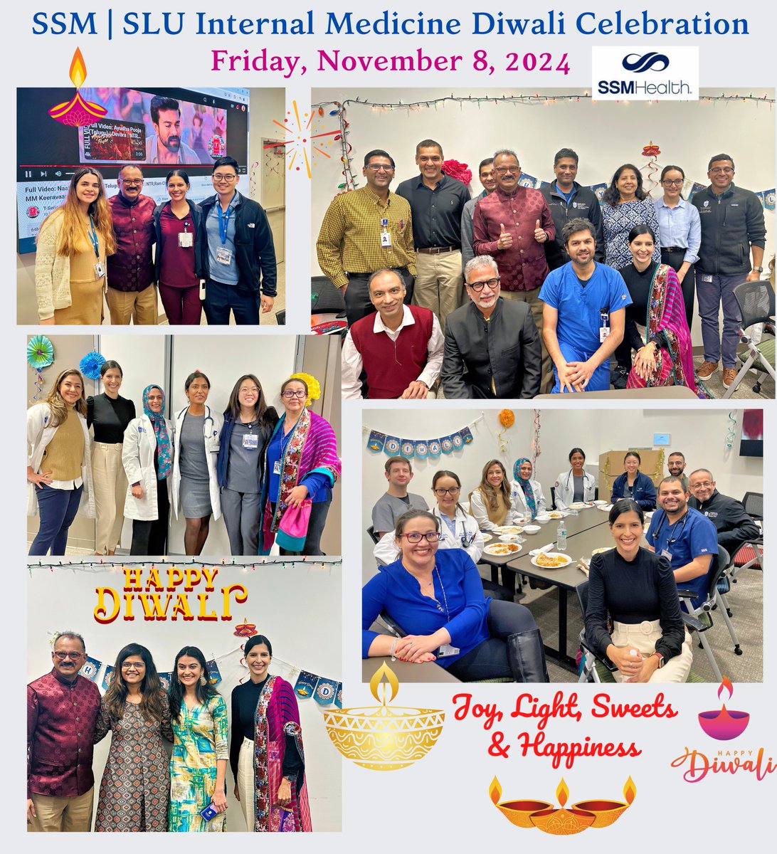 SLU Nephrons (@slunephrons) on Twitter photo 🙌🏾<a href="/SSMHealthSTL/">SSM Health St. Louis</a> #InternalMedicineDepartment & Friends #DiwaliCelebration | Nov 8, 2024🕯️
• 'Joy, Lights, Sweets & Happiness'🍬🥁
🙏🏽 <a href="/RaviNayakMD/">Ravi Nayak, MD,FCCP, FRCP</a> for hosting annual celebration of food, fun & fellowship | <a href="/KishoreHarjai/">Kishore</a> | <a href="/sagun_goyal/">Sagun Goyal</a> | <a href="/MayaMhmoud/">Mayamahmoud</a> | <a href="/SLU_Chiefs_IM/">SLUChief</a> | <a href="/SLUPCCM/">SLU Pulmonary and Critical Care Fellowship</a>🤝🏽🕯️ 🙌🏾<a href="/SSMHealthSTL/">SSM Health St. Louis</a> #InternalMedicineDepartment & Friends #DiwaliCelebration | Nov 8, 2024🕯️
• 'Joy, Lights, Sweets & Happiness'🍬🥁
🙏🏽 <a href="/RaviNayakMD/">Ravi Nayak, MD,FCCP, FRCP</a> for hosting annual celebration of food, fun & fellowship | <a href="/KishoreHarjai/">Kishore</a> | <a href="/sagun_goyal/">Sagun Goyal</a> | <a href="/MayaMhmoud/">Mayamahmoud</a> | <a href="/SLU_Chiefs_IM/">SLUChief</a> | <a href="/SLUPCCM/">SLU Pulmonary and Critical Care Fellowship</a>🤝🏽🕯️