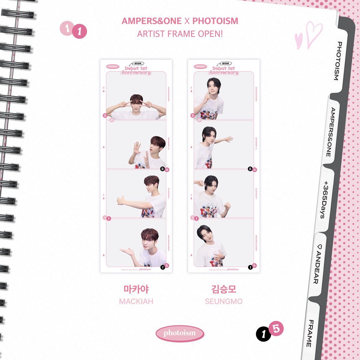 MPhotoism37203's tweet photo. PHOTOISM X AMPERS&amp;ONE
ARTIST FRAME RELEASE

The <AMPERS&amp;ONE> artist frame will be released on photoism to celebrate their 1st debut anniversary.

Take photos and make special memories with <AMPERS&amp;ONE> photo frame at all of photoism stores.

▪ PERIOD | 11/15 - 12/15 (KST) https://t.co/Vn0XLwppgo