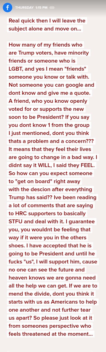 From 8 years ago when Trump first became President. My thoughts on FB....fuck those thoughts now!