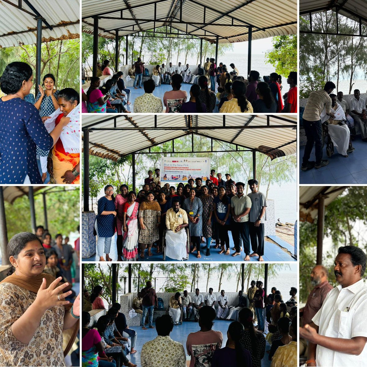 amritaSSBS's tweet photo. As part of CWEGE UNESCO-funded initiative focused on harmonizing sustainable livelihoods with Dugong conservation, a team  conducted a needs-based study in two villages in Tamil Nadu. The team organized a 1.5-kilometer beach cleanup drive along Kodiakara Beach in Manamelkudi. https://t.co/fYUnfX0FLa