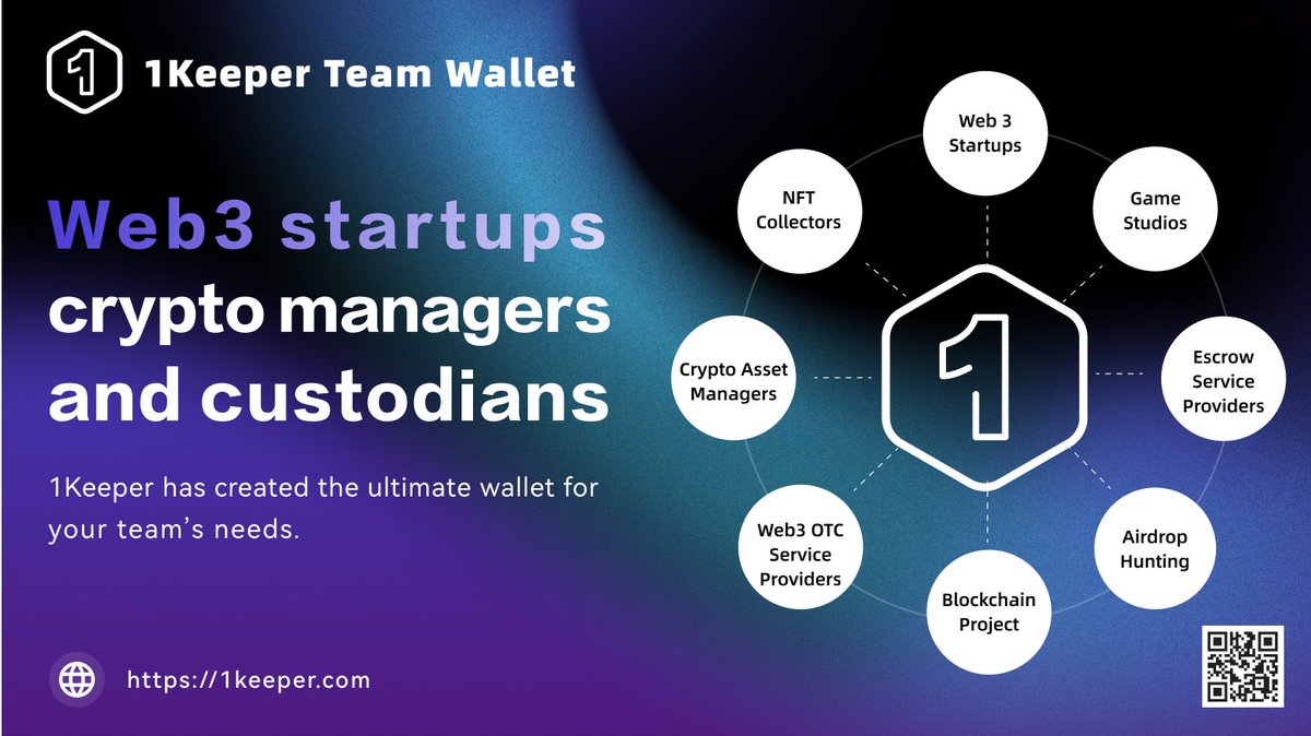 1Keeper_com's tweet photo. Web3 startups, crypto managers, custodians, NFT collectors, blockchain project teams, airdrop hunters, and more—the 1Keeper Team Wallet is built to meet the unique needs of today’s collaborative crypto landscape. 

Designed with powerful features like multi-signature approvals, role-based access, and flexible policy controls, it ensures secure, efficient asset management across platforms. 

Experience the next level of teamwork in crypto with the 1Keeper Team Wallet. Ready to see the difference?

Download https://t.co/LuC54qeN0v 

#1KeeperWallet #TeamWallet #BTC #ETH #SOL