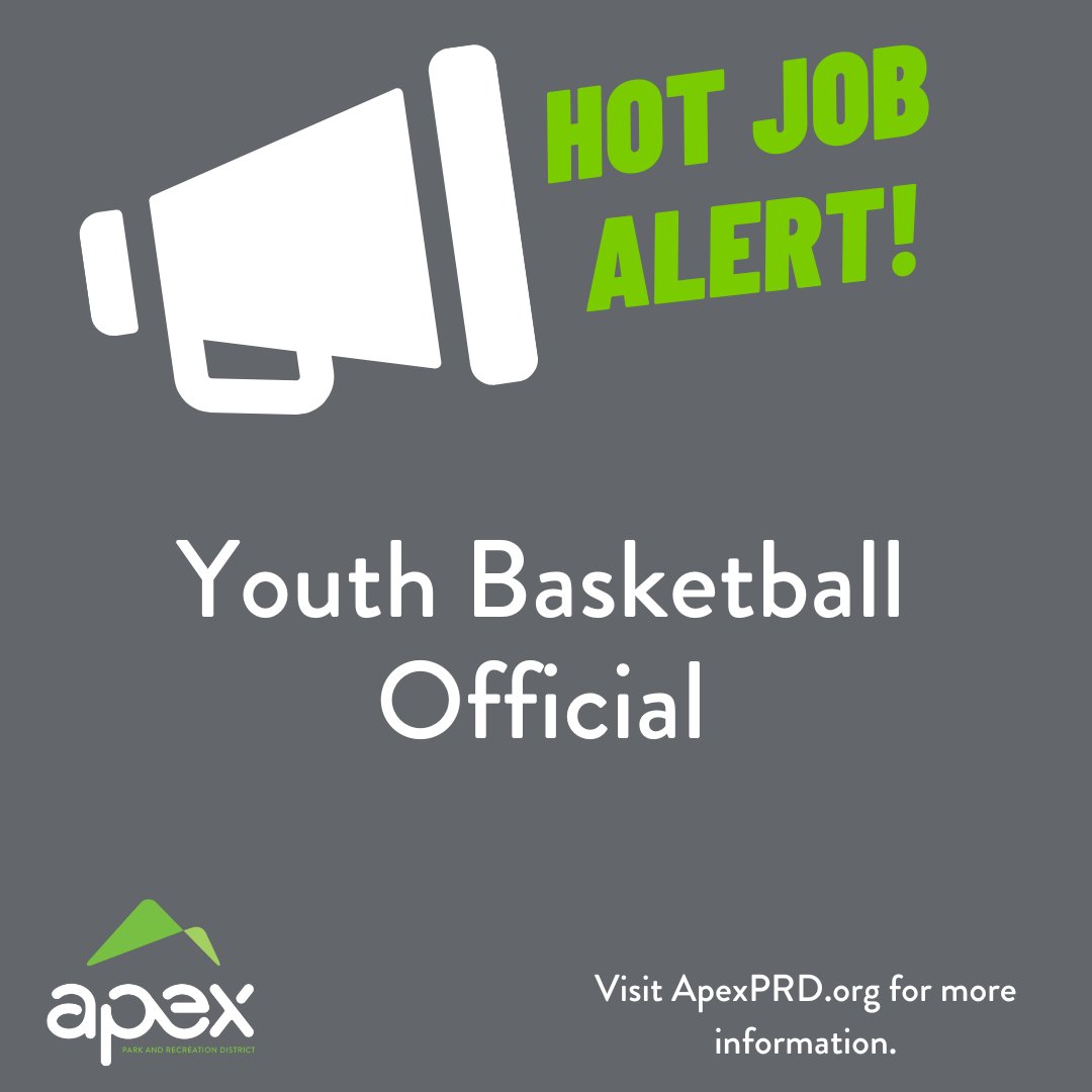 Hot Job Alert

Youth Basketball Official

To apply, visit tinyurl.com/y55pzzbb.
