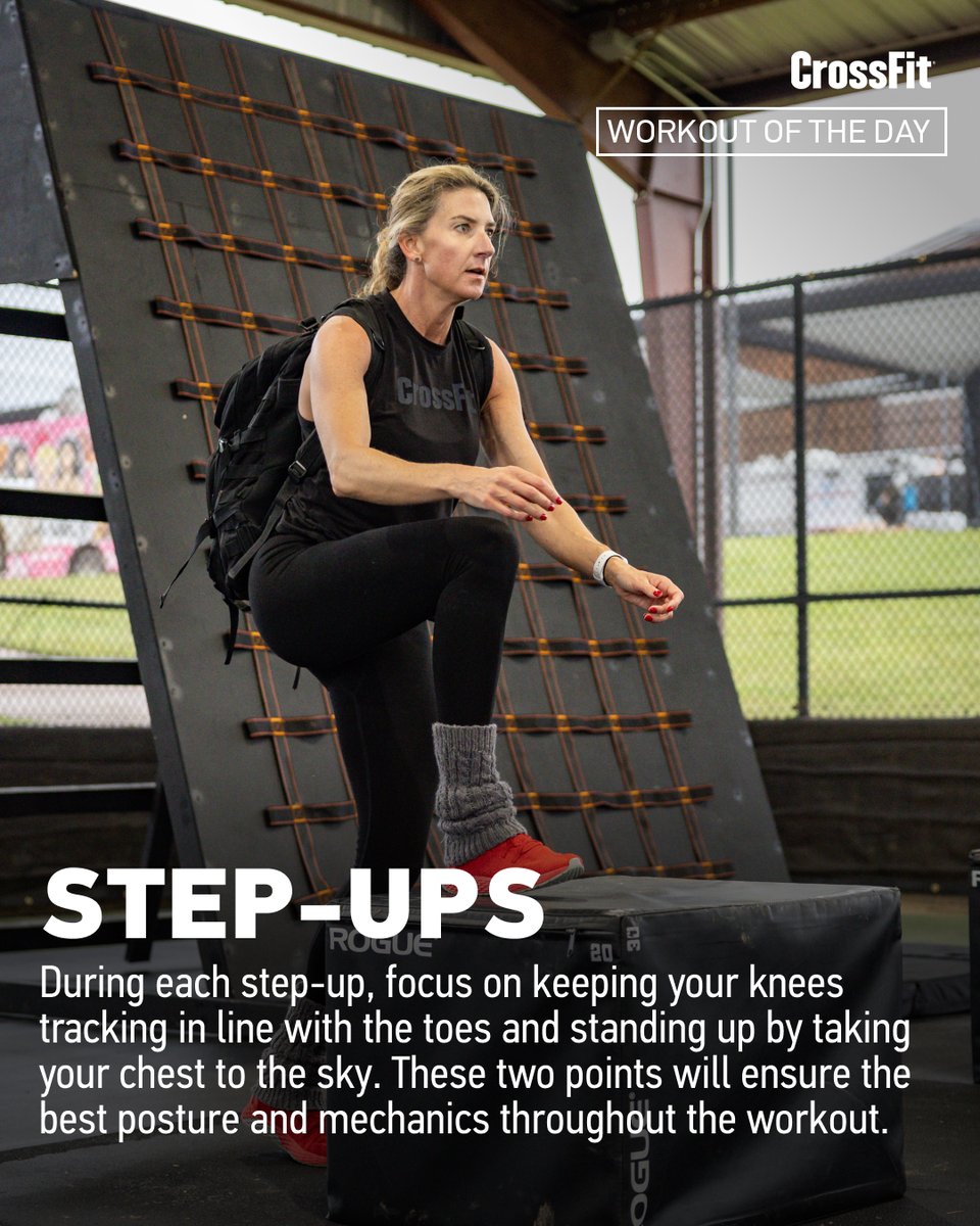 CrossFit's tweet photo. Workout of the Day
Monday 241111
CHAD1000X
For time:
1,000 weighted step-ups
♀ 35-lb ruck, 20-inch box
♂ 45-lb ruck, 20-inch box
📍 Destination Defender in Somerville, Texas https://t.co/xeRxc7aV5D