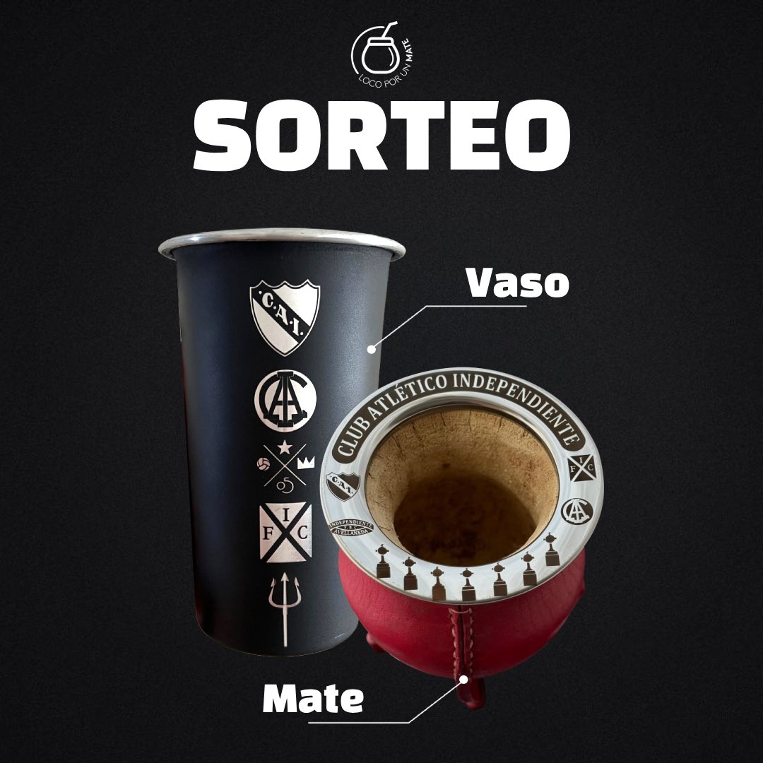 LocoPorUnMate's tweet photo. 💣 ¡SORTEO IMPERDIBLE! 💣

🔥 Para participar, seguí a @LocoPorUnMate y @JuanchiEgido, dale RT y etiquetá a un amigo hincha de #Independiente.

😱 Se sortea el miércoles 20 de noviembre por la noche.

#Mate #Mates #LocoPorUnMate #Sorteo https://t.co/iwzMV8DJ7P