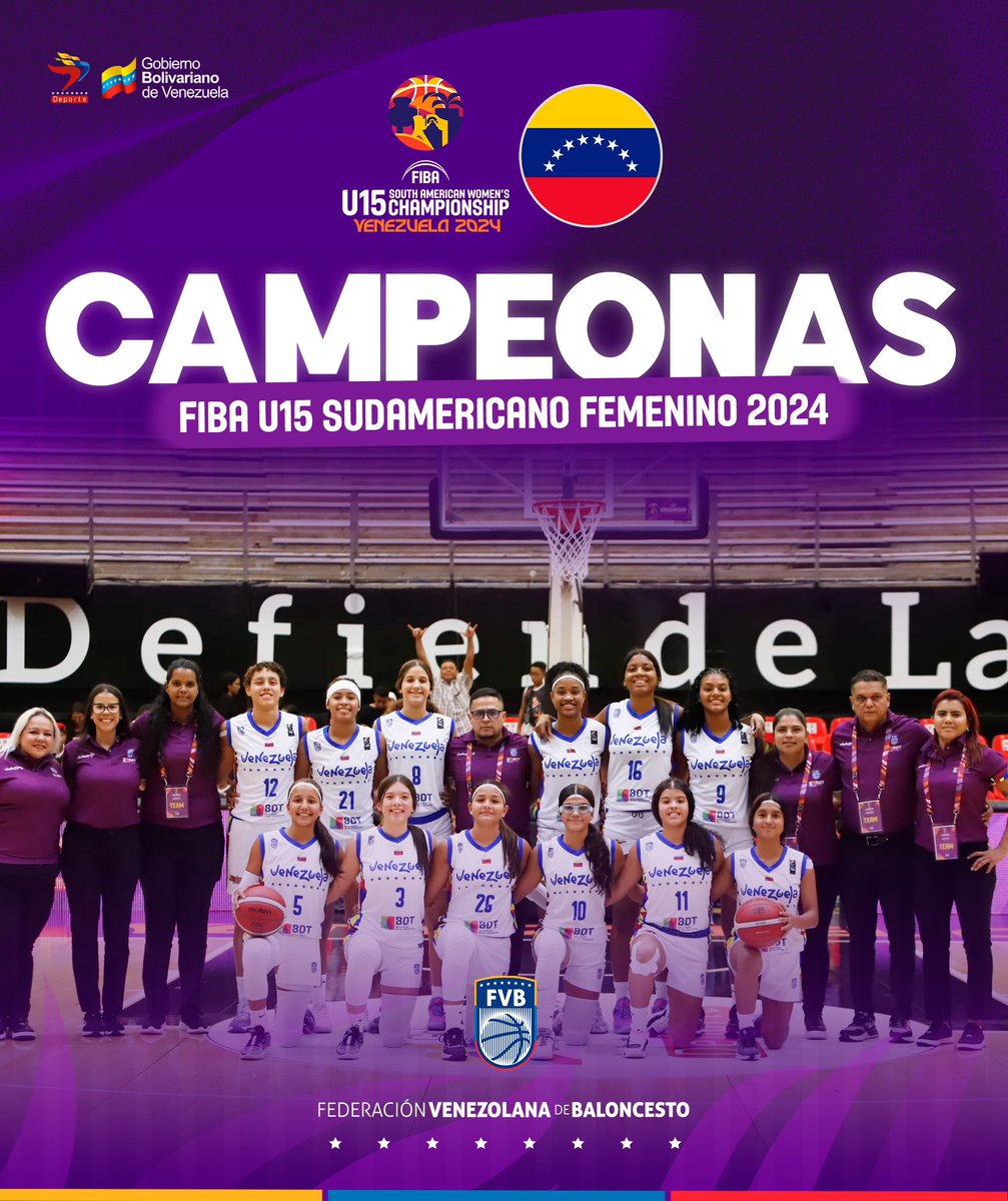 🥇🇻🇪🏆 ¡CHAMAS DE ORO! ¡CAMPEONAS SUDAMERICANAS U15 POR PRIMERA VEZ EN LA HISTORIA! 😍

¡DALE, MORADO! 💜💜💜💜💜💜💜

#DaleMorado 
#U15
#JuegaElFuturo