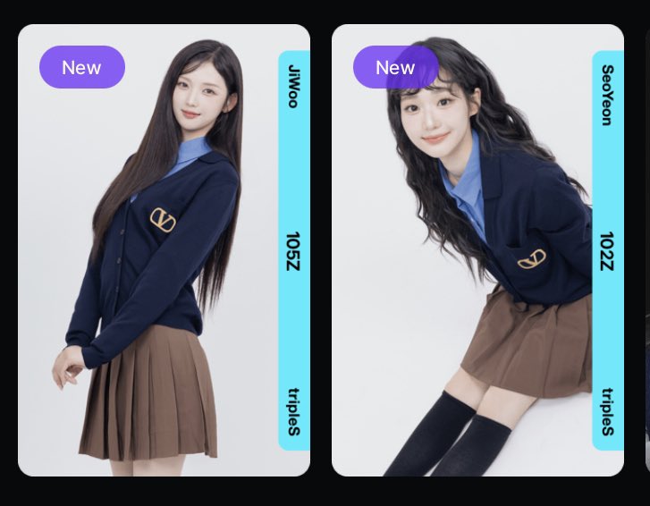 doushiteni's tweet photo. #triples objekt 交換 trade seoyeon 서연　ソヨンdivine ever

HAVE
seoyeon D326 E102
jiwoo E105
hyerin D112
chaeyeon C326
yooyeon C326 D316
dahyun D313
kotone D328
yeonji D104

WANT
seoyeon E107 > E108
jiwoo E101 E103 E107 E108

DM🙌🏻 https://t.co/DDwTT6V0W1