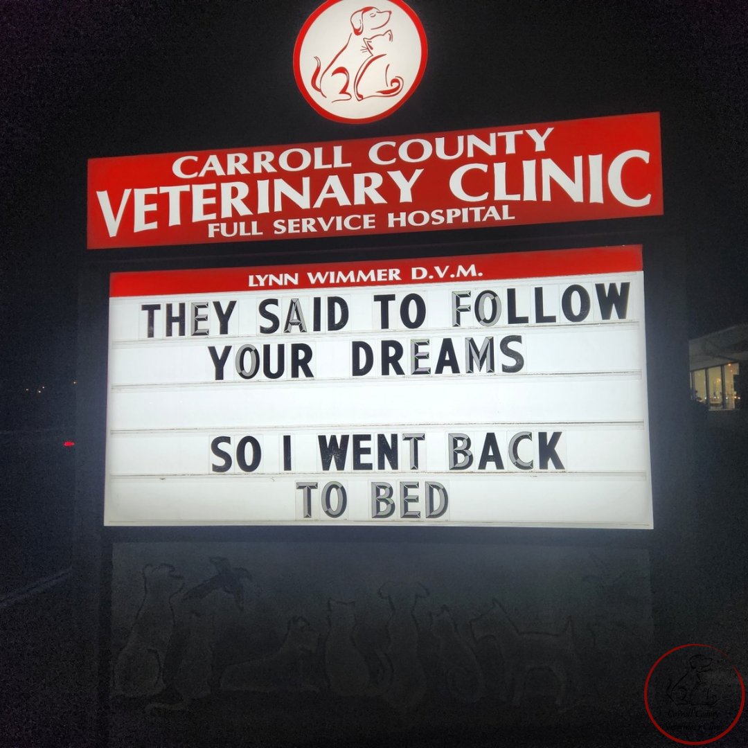 CarrollCoVet's tweet photo. #funnyvetsigns #funnysigns #ccvc https://t.co/cM7mNXDNnW