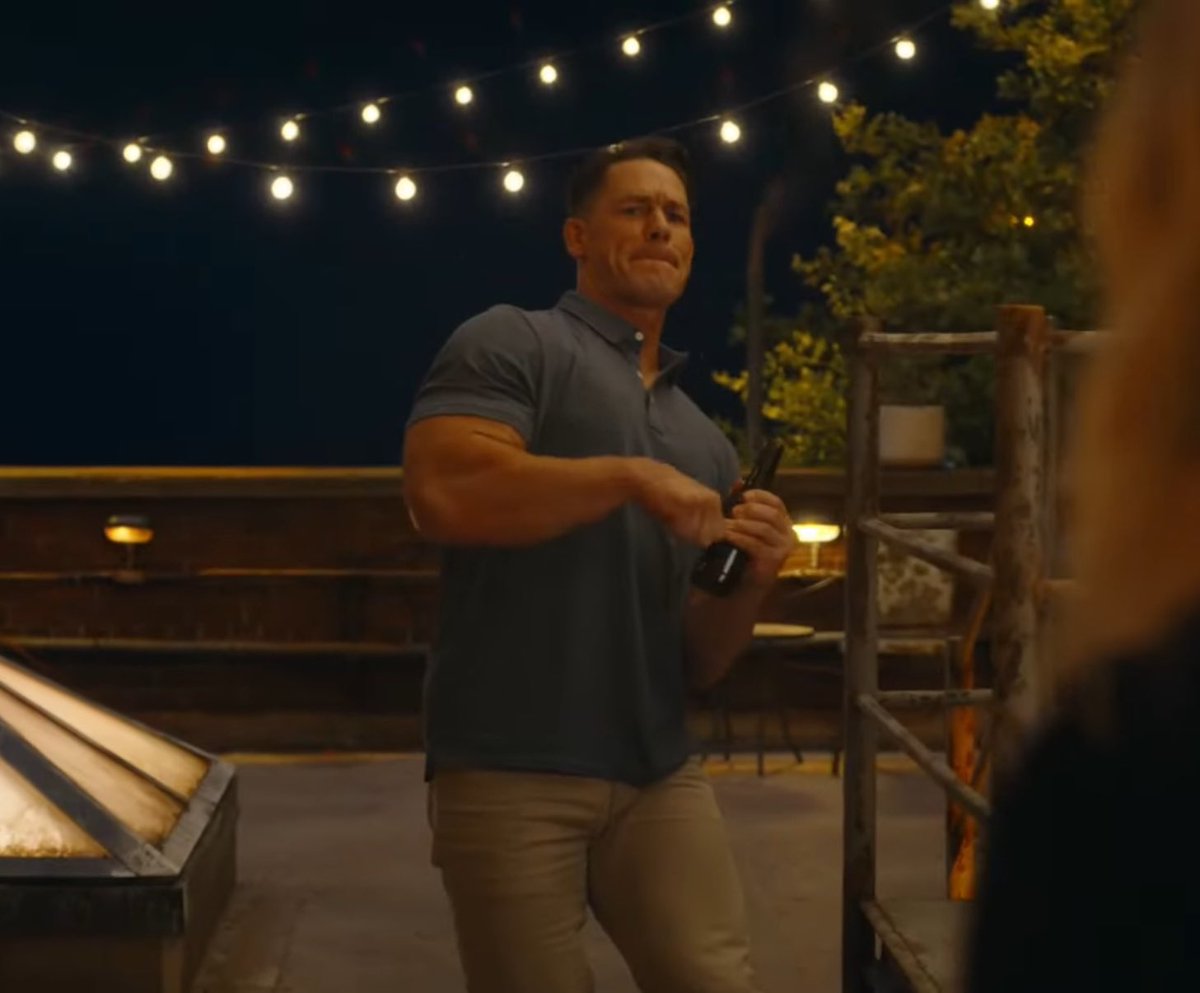DiscussingFilm's tweet photo. First look at John Cena’s return as Peacemaker in ‘PEACEMAKER’ Season 2.

Releasing in 2025 on HBO. https://t.co/mZJ2dX1yjN
