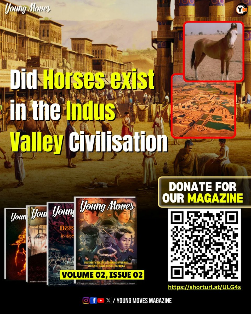 YoungMovesMag's tweet image. Contrary to western belief &apos;Did horses exist in Indus Valley Civilization&apos;? 

Read now!
drive.google.com/file/d/1B9m9va…

Donate to support: forms.gle/KSLDTbLHkBSGY7…

#YoungMoves #YMM #Read #History #ivc #indusvalleycivilisation #UPSC #facts #Historyfacts #Horses #archeology  #India