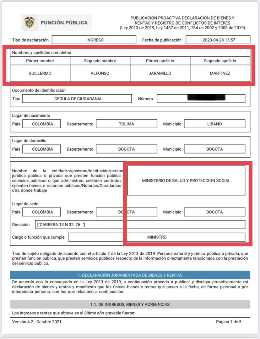 Danielbricen's tweet image. 2. La pareja sentimental del ministro de salud Guillermo Alfonso Jaramillo fue nombrada como superintendente delegada de salud.