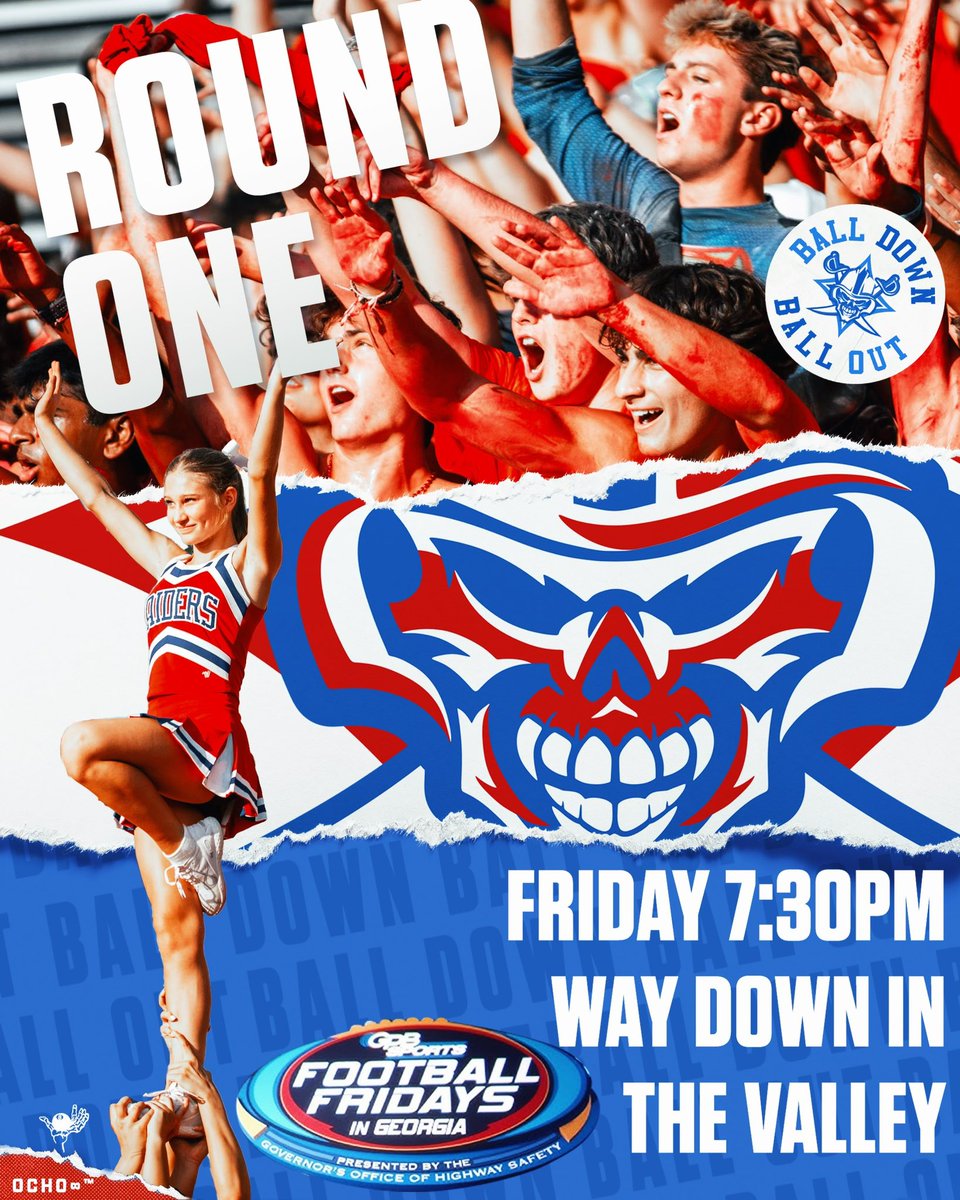 RAIDER FANS!!!!! Round 1 of the playoffs….SHOW UP AND SHOW OUT as WE take on Valdosta this Friday 11/15 in Raider Valley #BallDownBallOut