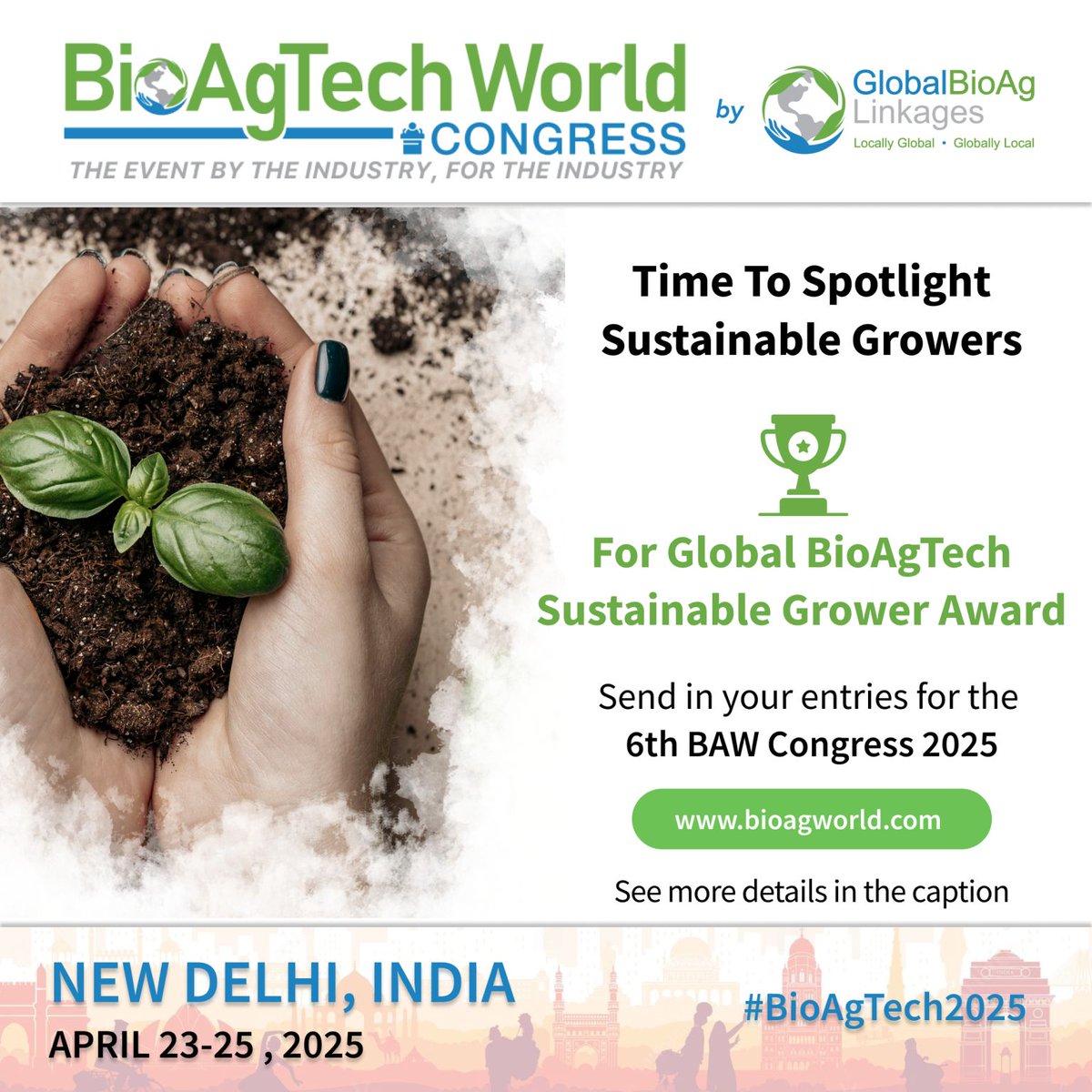 Celebrating the visionaries reshaping agriculture! The Global BioAgTech Sustainable Grower Award 2025 honors growers prioritizing sustainability, using BioAgTech to foster resilient food systems and a brighter future.

Nominations are open: bioagworld.com/bioag-sustaina…

#BAW24 #Award
