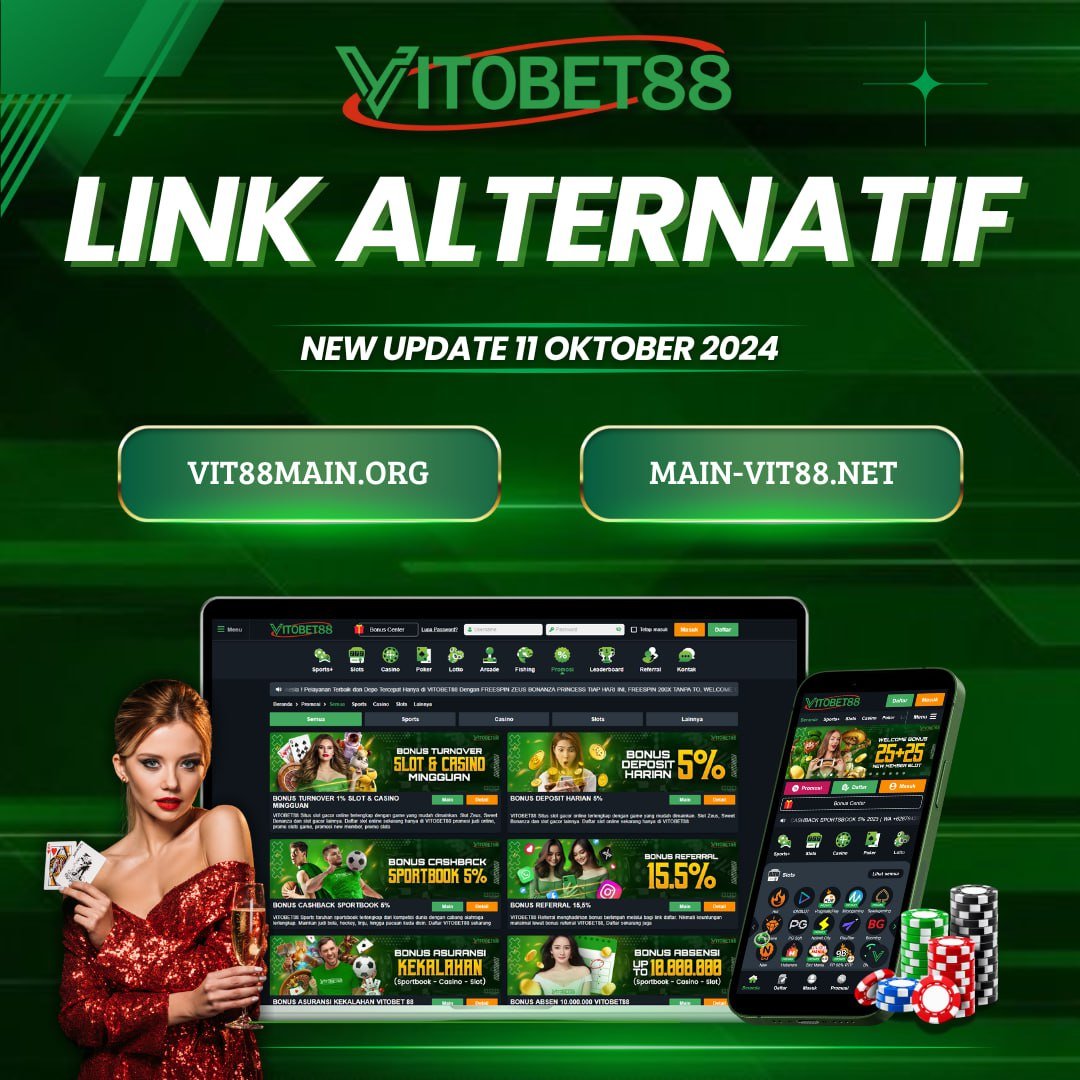 Hi, Member setia VITOBET88, Bagi yang kesulitan akses situs kami. Anda dapat mengakses Link kami melalui Link Alternatif dibawah ini :

Link Alternatif VITOBET88 :
🌐 vit88main.org
🌐 main-vit88.net
