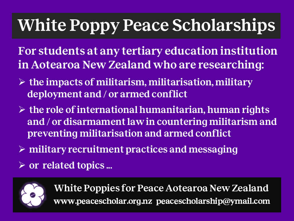 PeaceMovtAotearoa (@peacemovementa) on Twitter photo <a href="/PPUtoday/">Peace Pledge Union</a> @timjonesbooks <a href="/DemilitarizeDay/">GCOMS</a> <a href="/MAPW_Australia/">Medical Association for Prevention of War</a> @PadreJB <a href="/WeavingHouse/">WomenAotearoaNZ</a> <a href="/wagepeaceau/">Wage Peace-Disrupt Wars | ARMS EMBARGO NOW</a> <a href="/ronnykareni/">Ronny Kareni</a> <a href="/karlyannburch/">Dr Karly Burch (she/her)</a> <a href="/DisarmQuaker/">Peace & Disarmament</a> <a href="/pacfemcop/">Pacific Feminist Community of Practice</a> <a href="/PacWPSMediators/">Pacific Women Mediators Network</a> <a href="/EpeliVl/">Epeli Vl</a> <a href="/diva4equality/">DIVA for Equality</a> <a href="/warresistersint/">War Resisters' International</a> <a href="/lotupasifika/">Pacific Conference of Churches</a> <a href="/PaxChristi/">Pax Christi International</a> Open now, #WhitePoppy #PeaceScholarships Interested in researching the impacts of #militarism and #militarisation in Aotearoa? 👉🏼facebook.com/PeaceMovementA… <a href="/sian_troath/">Sian Troath</a> <a href="/MarnieLloydd/">Marnie Lloydd</a> <a href="/Tom_Gregory/">Thomas Gregory</a> <a href="/DamienRogers15/">Damien Rogers</a> <a href="/ncpacs_students/">☮️ Te Ao O Rongomaraeroa Student Association</a> <a href="/MakereSH/">Dr. Makere Stewart-Harawira @Makere@mastodon.nz</a> <a href="/LisaViliamuJ/">Lisa Viliamu</a> <a href="/JoannaKidman/">Joanna Kidman</a> #LestWeForget <a href="/PPUtoday/">Peace Pledge Union</a> @timjonesbooks <a href="/DemilitarizeDay/">GCOMS</a> <a href="/MAPW_Australia/">Medical Association for Prevention of War</a> @PadreJB <a href="/WeavingHouse/">WomenAotearoaNZ</a> <a href="/wagepeaceau/">Wage Peace-Disrupt Wars | ARMS EMBARGO NOW</a> <a href="/ronnykareni/">Ronny Kareni</a> <a href="/karlyannburch/">Dr Karly Burch (she/her)</a> <a href="/DisarmQuaker/">Peace & Disarmament</a> <a href="/pacfemcop/">Pacific Feminist Community of Practice</a> <a href="/PacWPSMediators/">Pacific Women Mediators Network</a> <a href="/EpeliVl/">Epeli Vl</a> <a href="/diva4equality/">DIVA for Equality</a> <a href="/warresistersint/">War Resisters' International</a> <a href="/lotupasifika/">Pacific Conference of Churches</a> <a href="/PaxChristi/">Pax Christi International</a> Open now, #WhitePoppy #PeaceScholarships Interested in researching the impacts of #militarism and #militarisation in Aotearoa? 👉🏼facebook.com/PeaceMovementA… <a href="/sian_troath/">Sian Troath</a> <a href="/MarnieLloydd/">Marnie Lloydd</a> <a href="/Tom_Gregory/">Thomas Gregory</a> <a href="/DamienRogers15/">Damien Rogers</a> <a href="/ncpacs_students/">☮️ Te Ao O Rongomaraeroa Student Association</a> <a href="/MakereSH/">Dr. Makere Stewart-Harawira @Makere@mastodon.nz</a> <a href="/LisaViliamuJ/">Lisa Viliamu</a> <a href="/JoannaKidman/">Joanna Kidman</a> #LestWeForget
