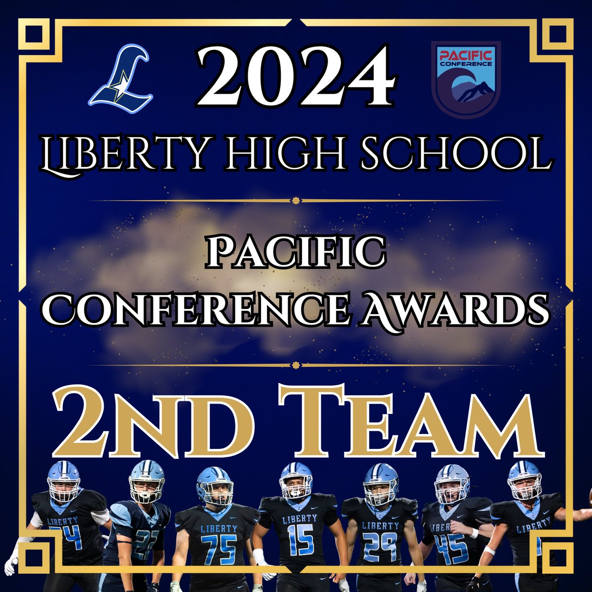 Liberty Falcons Football (@libertyhighfb) on Twitter photo Congrats to our Players who earned 2nd Team All-League Honors 🎉
Landon Parker ~ OG 2026
Ben James ~ WR 2026
Micah Doelger ~ OG 2027
<a href="/mariopage25/">Mario Page</a> ~ DE 2025
Luke Newport ~ S 2027
Madox Rekow ~ LB 2026
Trevor Thielke ~ S 2025 Congrats to our Players who earned 2nd Team All-League Honors 🎉
Landon Parker ~ OG 2026
Ben James ~ WR 2026
Micah Doelger ~ OG 2027
<a href="/mariopage25/">Mario Page</a> ~ DE 2025
Luke Newport ~ S 2027
Madox Rekow ~ LB 2026
Trevor Thielke ~ S 2025