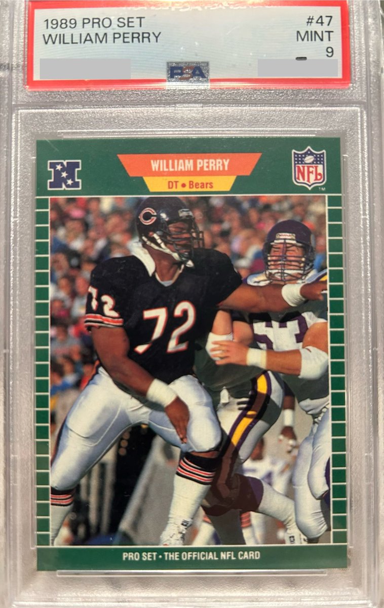 junk_wax_heroes's tweet photo. I wanted this Fridge card so bad as a 12 year old. I remember saving up to try and buy one at “The Silversmith” in DeKalb. It only took me 34 more years to finally bite the bullet (at a significantly smaller cost😜) #junkwax #proset #thefridge #williamperry #chicagobears https://t.co/hW223Aei0y