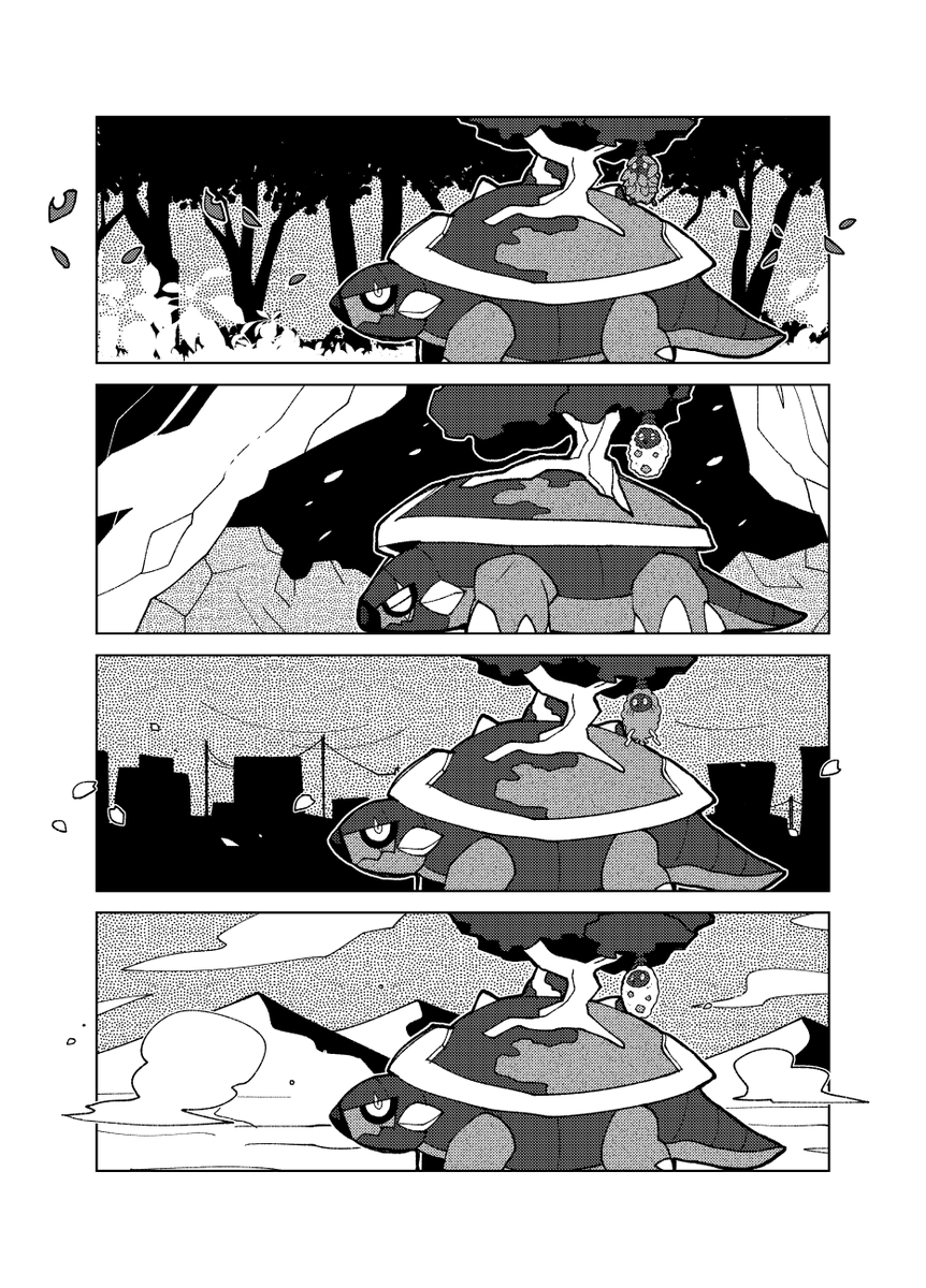 (再掲)ドダイトスとミノムッチの共生のお話ポケモン漫画 「盲亀浮木」