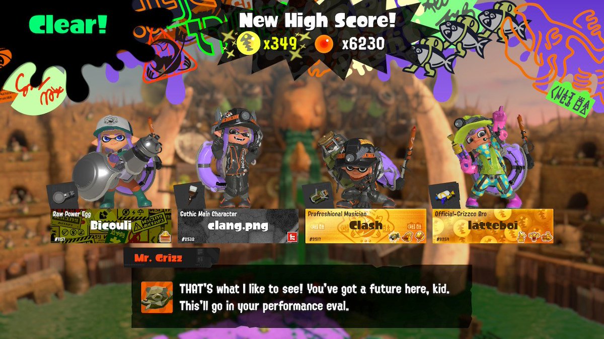 Bicouli_'s tweet photo. Eggstra work high score!
Unfortunately we could only play for a single day and did not have time to practice for this event.
I still wish the game would let us pick our room host, it would make Eggstra work less tedious to play.
Either way, I had a lot of fun!
Thank you! https://t.co/XXCYvttsrX