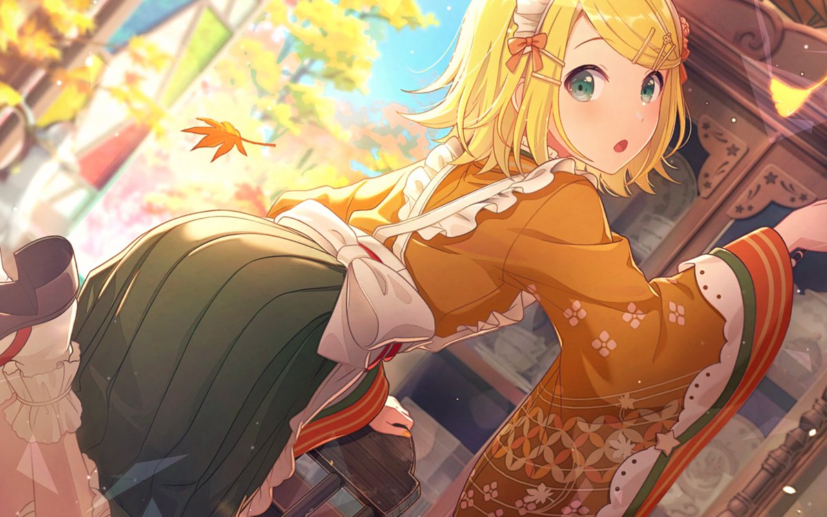 リンちゃんの和メイドはこちら。活発そうでリンちゃんらしくて良いなぁ