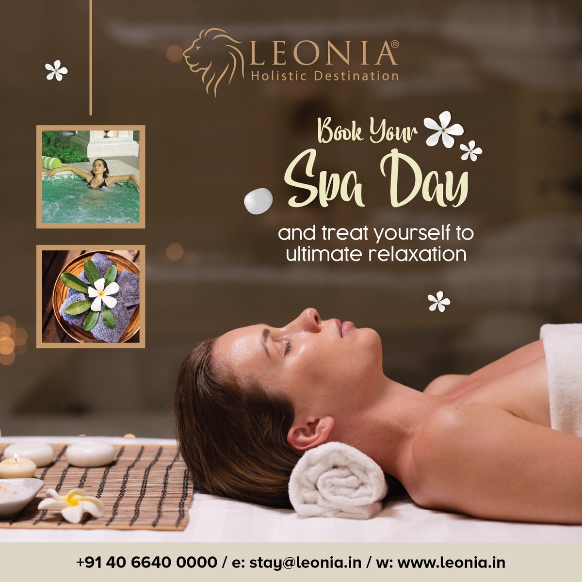 Pamper yourself with our luxurious spa treatments at Leonia Resorts. Unwind, relax, and rejuvenate your mind and body in an oasis of tranquility. You deserve a day of pure bliss. Book your spa day and treat yourself to ultimate relaxation.
#SpaDay #LeoniaWellness #Relax #selfcare