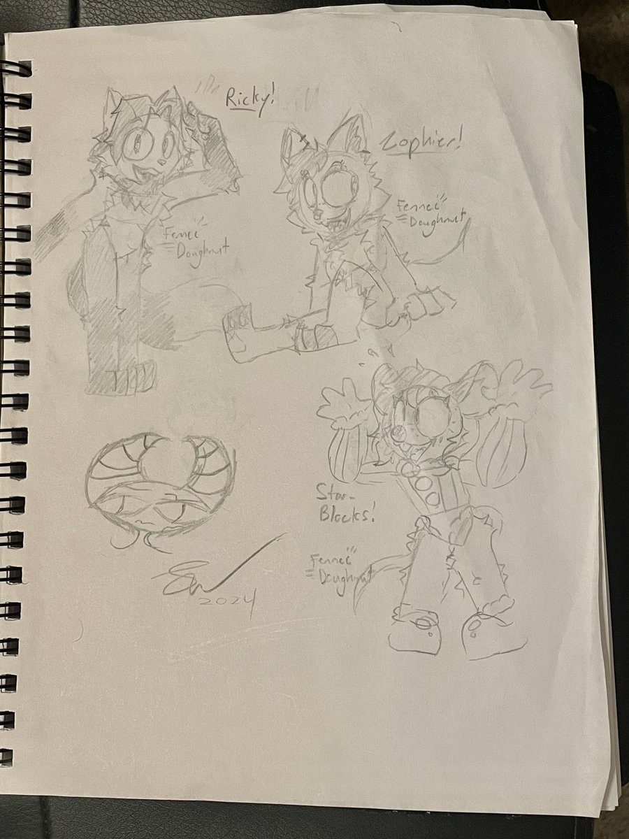 Fennec_doughnut's tweet photo. @BroadwayTheCat Saturday and Sunday’s free sketches!

(And Wagzy’s cute little art :3) https://t.co/7kCM4RlGxy