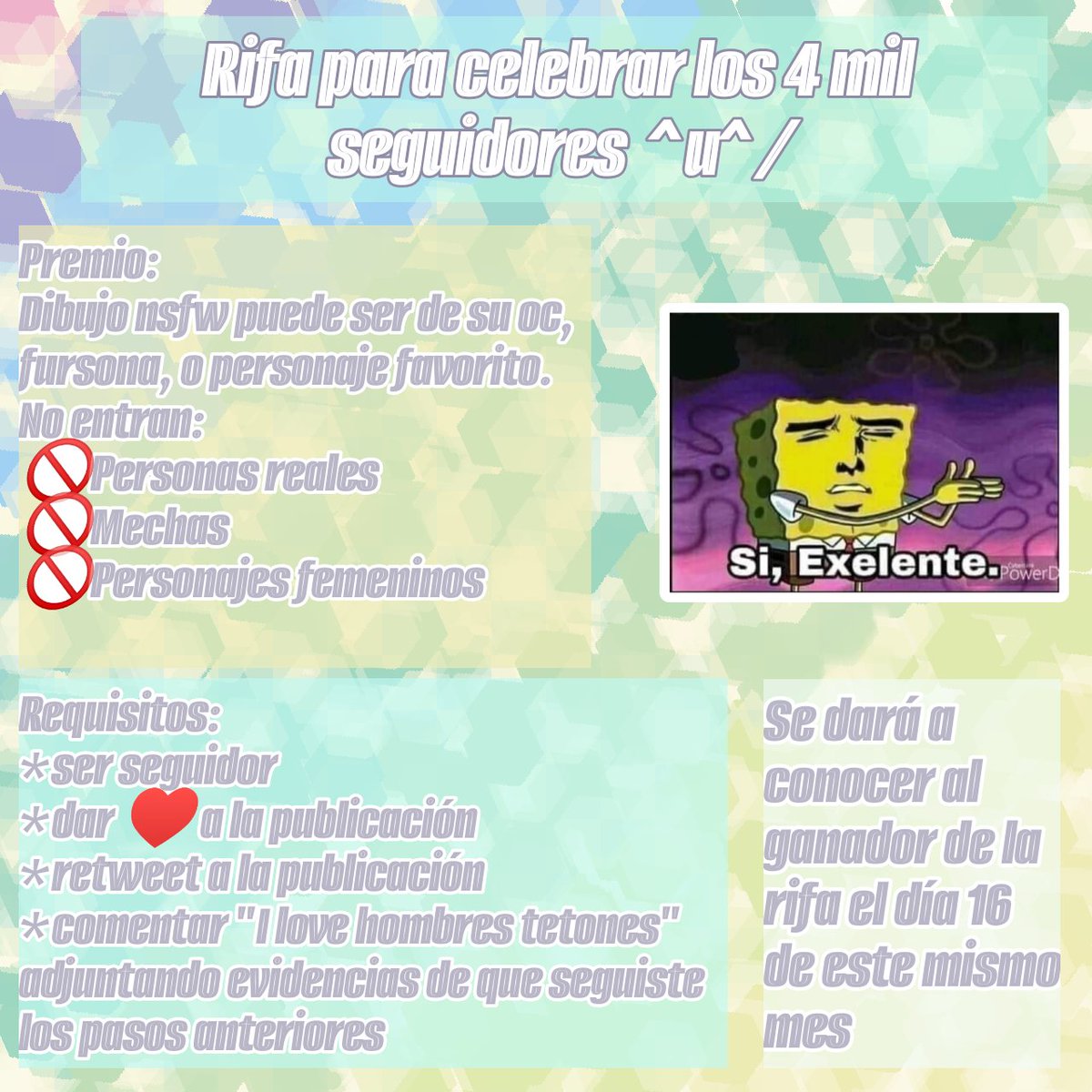 Es la primera rifa que hago aquí por si gustan participar :0
Suerte!