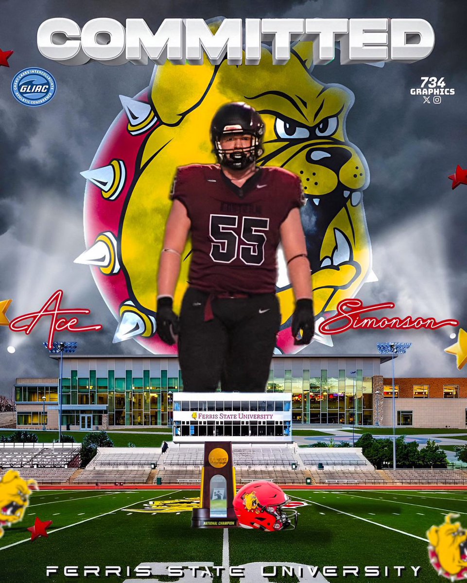 Ace (@acesimonson) on Twitter photo I am blessed to announce my verbal commitment to Ferris State University Football! I want to thank all my friends and family for helping me get to where I’m at!! The next 4 are gonna be special. Go Bulldogs🔴🟡!! <a href="/CoachParker/">Sam Parker</a> <a href="/CoachAnnese/">Coach Annese</a> <a href="/FerrisFootball/">Ferris St. Football</a> I am blessed to announce my verbal commitment to Ferris State University Football! I want to thank all my friends and family for helping me get to where I’m at!! The next 4 are gonna be special. Go Bulldogs🔴🟡!! <a href="/CoachParker/">Sam Parker</a> <a href="/CoachAnnese/">Coach Annese</a> <a href="/FerrisFootball/">Ferris St. Football</a>