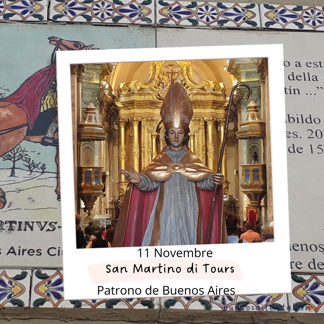 En unos minutos será su día..
San Martín de Tours, patrono de la Ciudad de Buenos Aires 
Imagen perteneciente a la Archicofradía del Santísimo Sacramento. Catedral de Buenos Aires