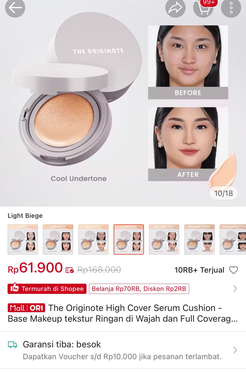 shaarizenw's tweet photo. kemarin makeup halloween aku pake cushion jinot dari 90rb jadi 60rban aja! beli gak sih 🫵🏻😁 https://t.co/QyT7gGxMXG