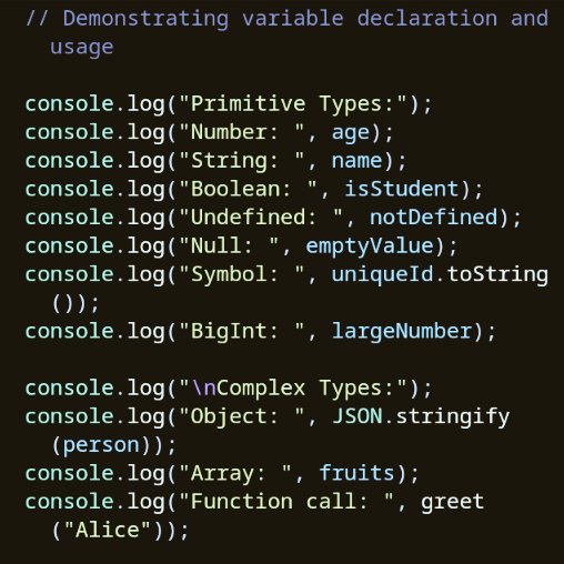 e_opore's tweet image. JavaScript data types and how to declare variables. ⬇️