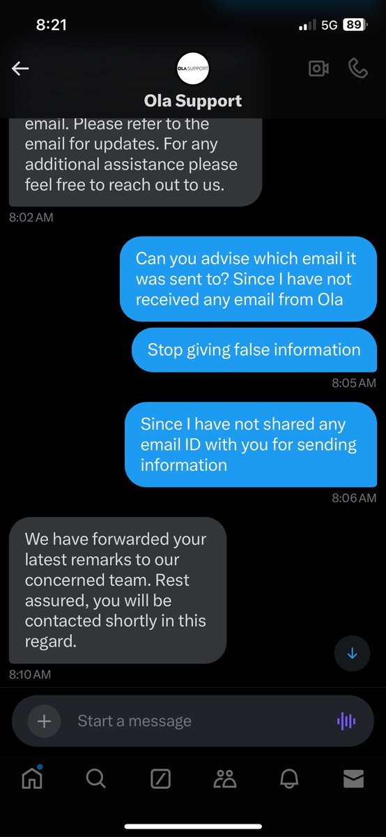 egraj89's tweet photo. @Olacabs customer service is broken. Same auto generated message from 15 days and no one cared to contact me to resolve the problem and the emotional distress is taking a toll. #olafails #ola https://t.co/86MTjtrlPd