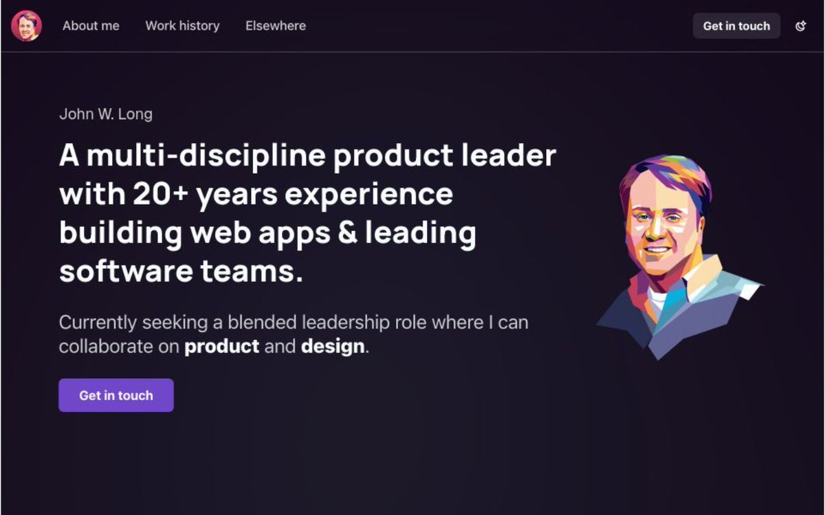 johnwlong's tweet image. Added dark mode to my website this weekend! johnwlong.com