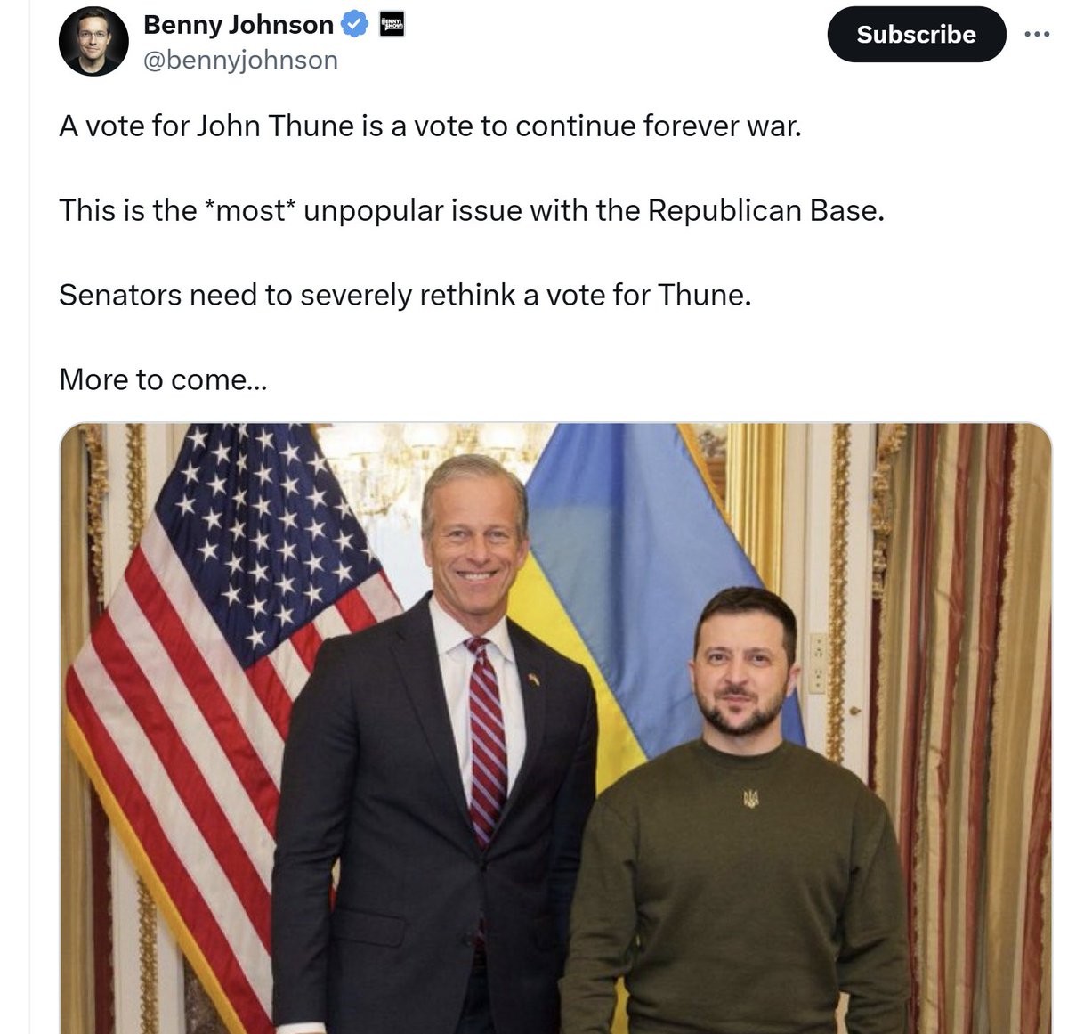 RpsAgainstTrump's tweet photo. Supporting Ukraine is "The most unpopular issue with the Republican Base," says a top Trump ally 

Ronald Reagan must be rolling over in his grave https://t.co/1rqCfilA5E