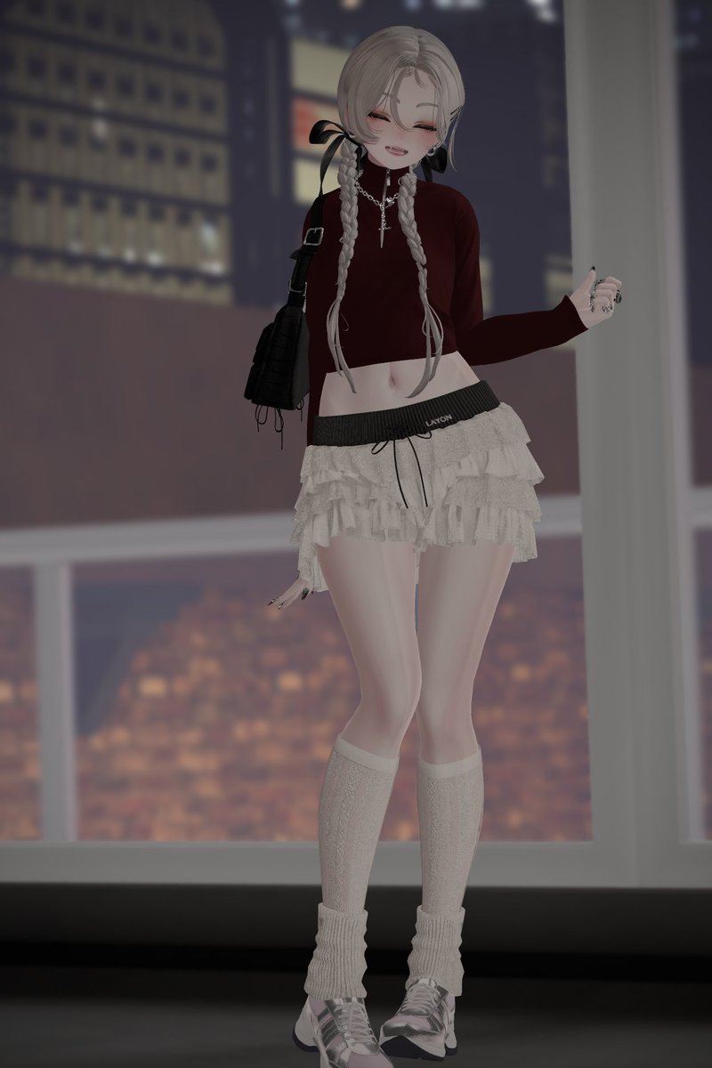 siomaru_vrc's tweet image. BEAMSより販売中
Street Chic Style feat. SIOMARU
booth.pm/ja/items/62685…
を使った着回しコーデ3選🌟

1つ目はLAYONのEnchant Blokeと🤍
ピンクのスニーカーはブロケットコアにもぴったりだよ〜！

#PR
#マヌカ3D
#BEAMS
#BEAMSバーチャルファッション
#LAYONコーデ