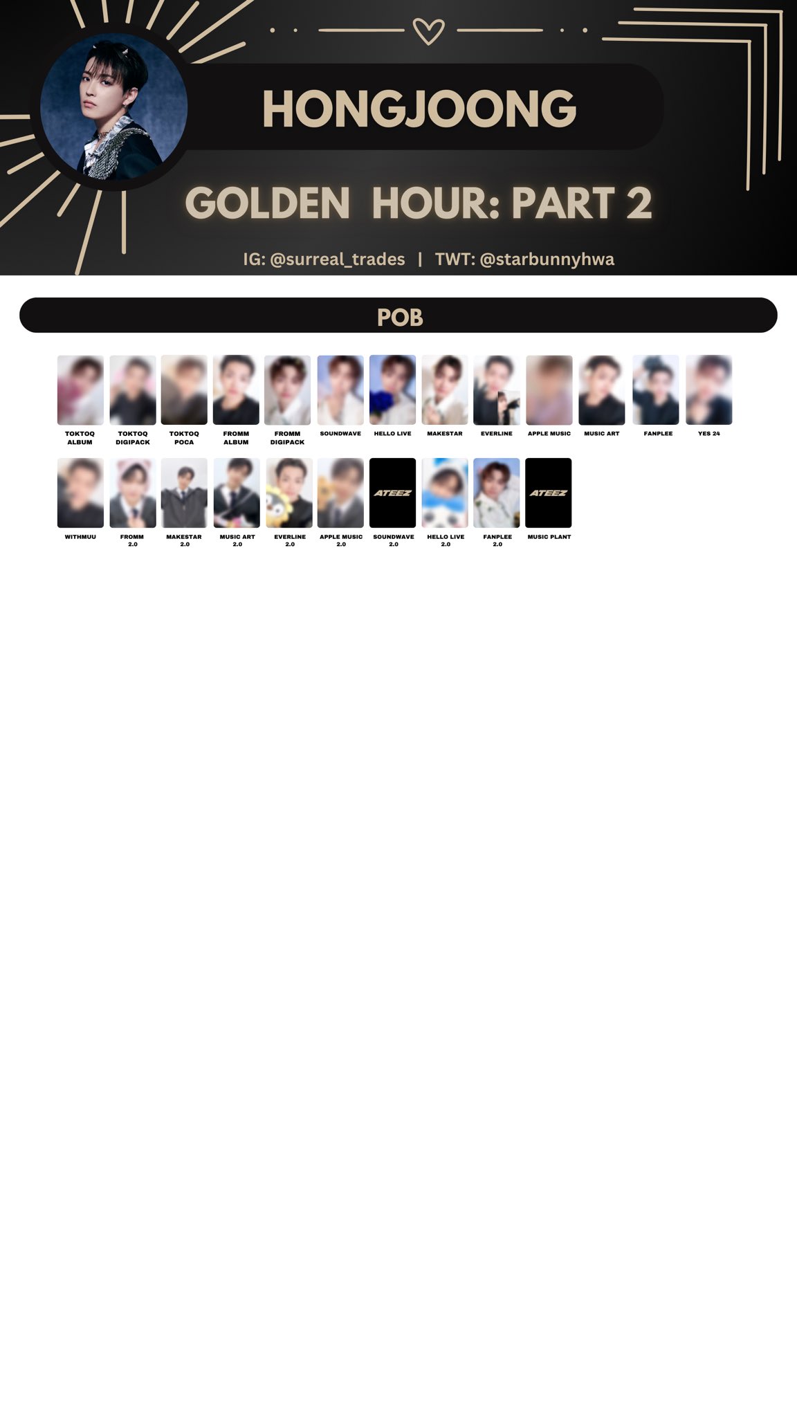 11/23 APPLEMUSIC PHOTOCARD EVENT] ATEEZ - GOLDEN HOUR: Part