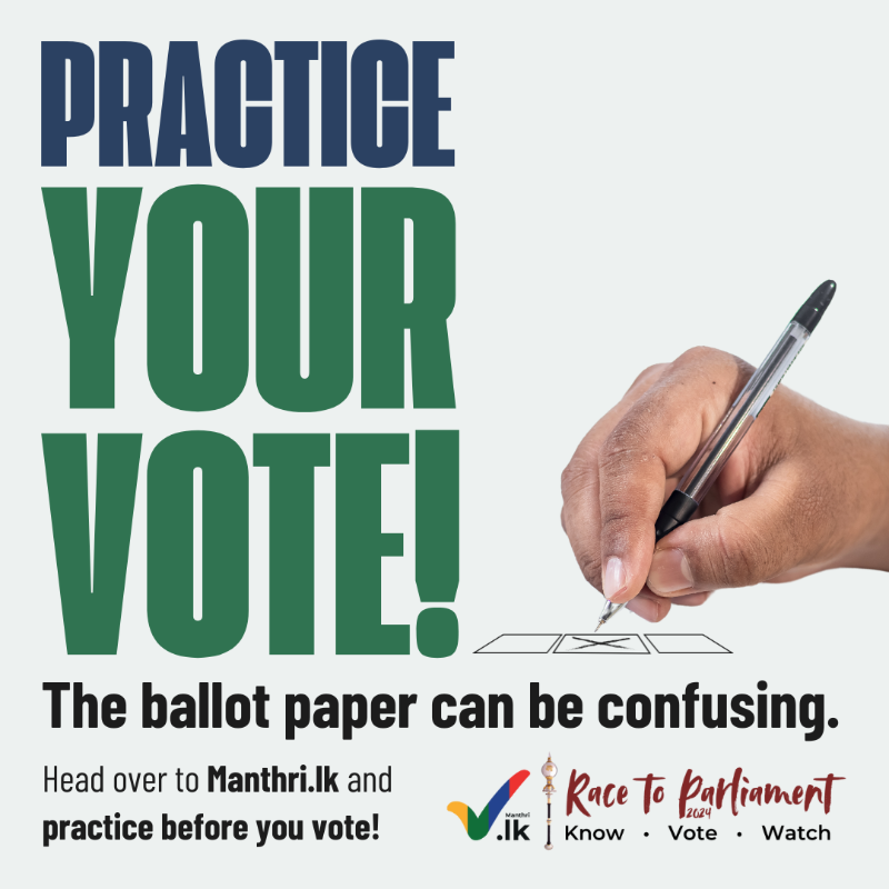 ManthriLK's tweet photo. Election day is getting closer! Use our interactive voting game to practice casting your vote! You’ll get instant feedback to help ensure that your vote will be valid and your choices counted  ✅🗳️

#srilankaelections2024 #SLGE2024