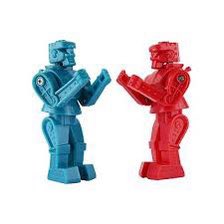 When I look at the #HoustonTexans red uniforms, I see 11 Rockem Sockem robots on the field. Not my favorite uniforms. Love #RockemSockem Robots though!