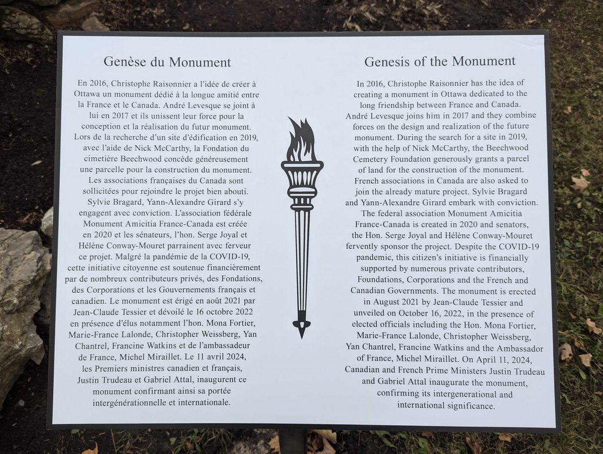 Un honneur pour notre association d’avoir organisé, avec <a href="/BeechwoodOttawa/">BeechwoodCemetery</a> la cérémonie du souvenir au #MonumentAmicitia à Ottawa. Cet événement a réuni diplomates, militaires, et jeunes des écoles françaises d'Ottawa, renforçant la mémoire et l’unité de notre communauté.