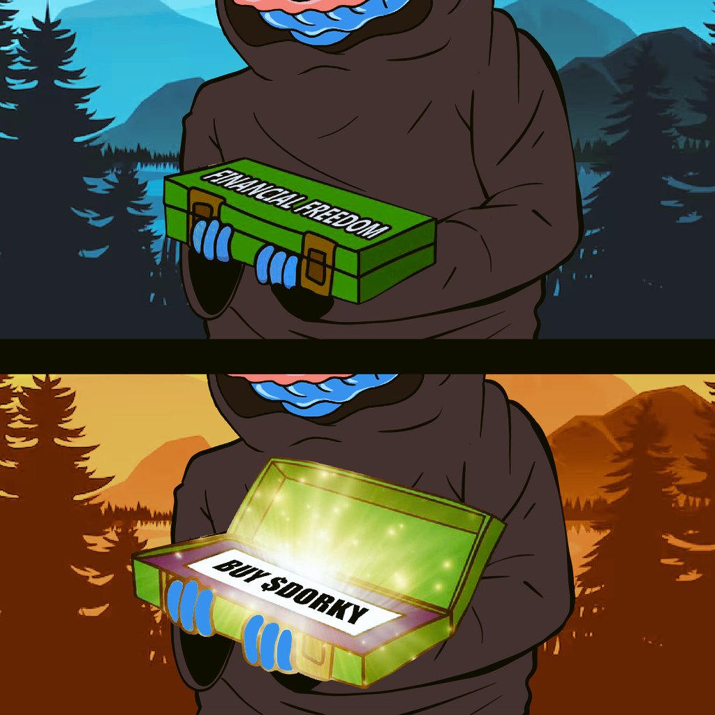 Dorkycoineth's tweet image. $DORKY is the Ticker.