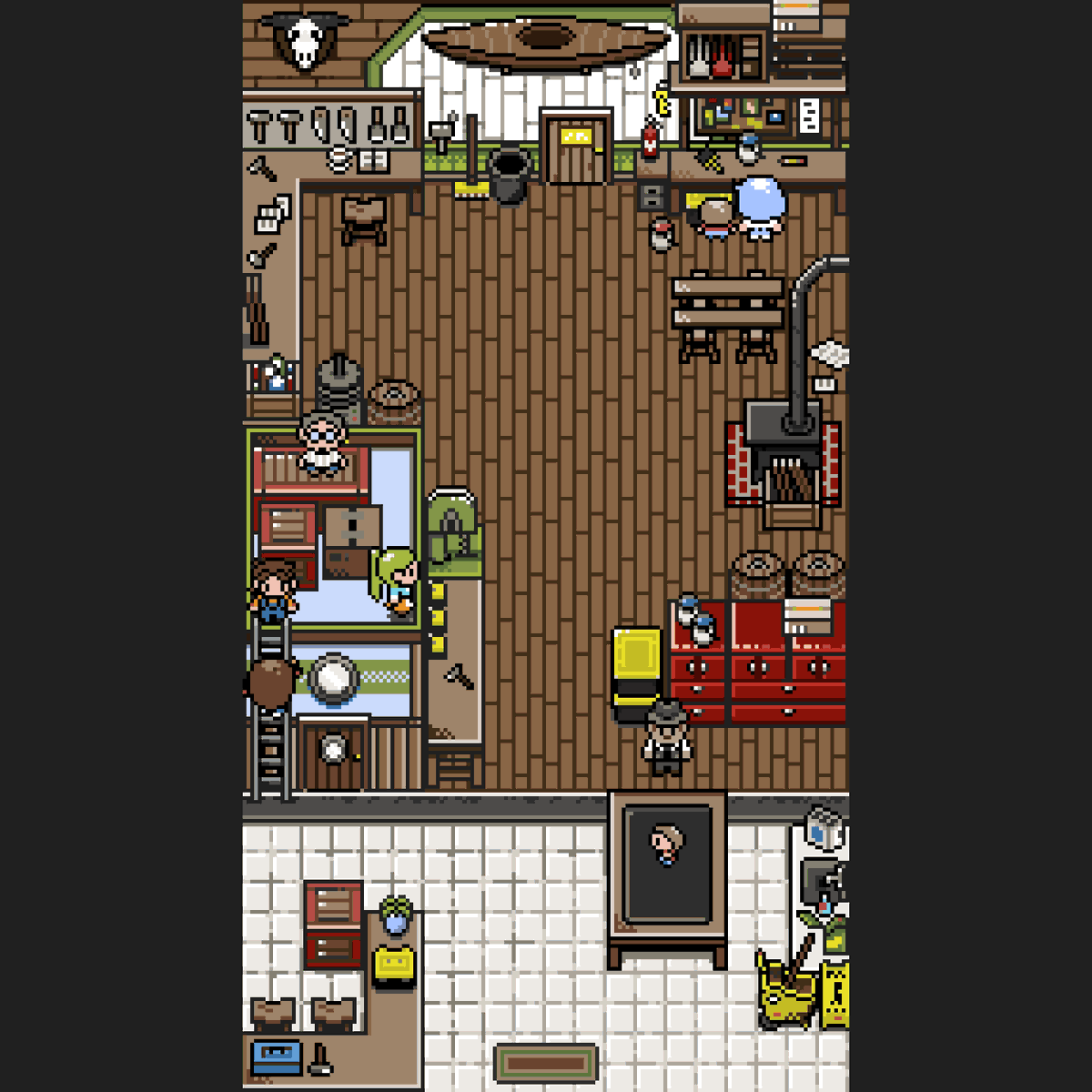 LoamBrownGames's tweet photo. Alright everyone! The full woodshop is finished! All you massive woodshop fans rejoice and relax. Breath in the smell of cedar and Gameboy inspired pixel art... Mmm yes, wonderful.
Anyway! Thanks for looking and happy Sunday!

#PixelArt #CozyGames #GameBoy https://t.co/pueeknRCH5